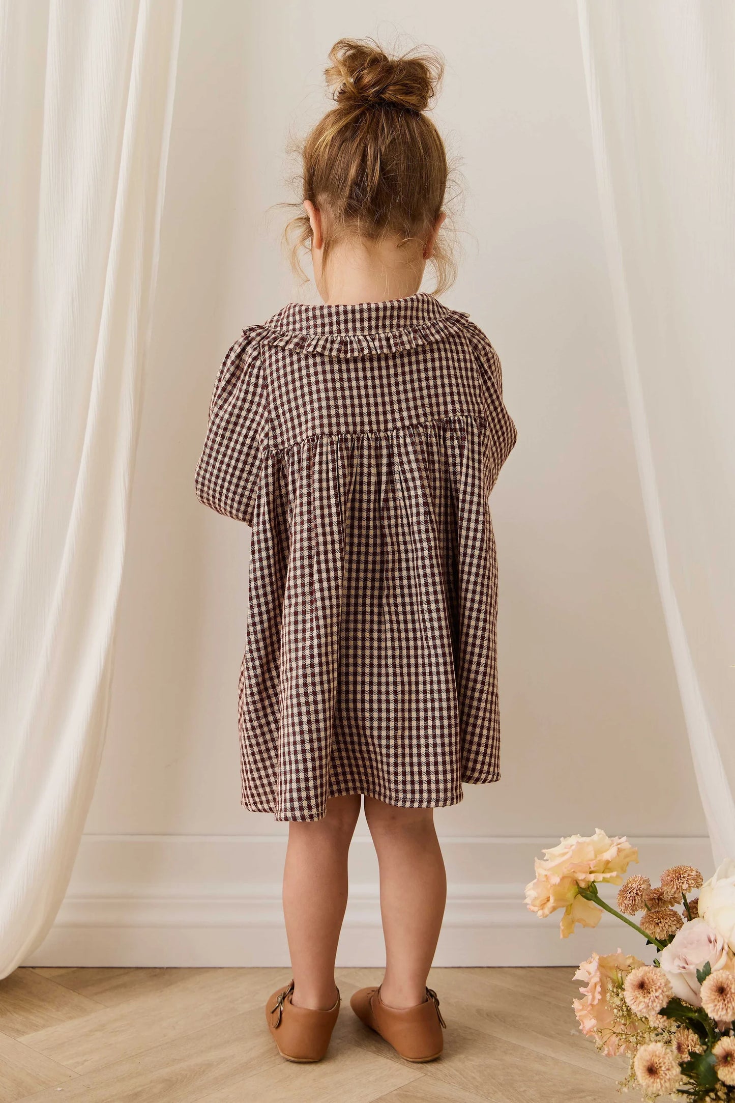 Organic Cotton Ira Dress - Cinnamon Gingham