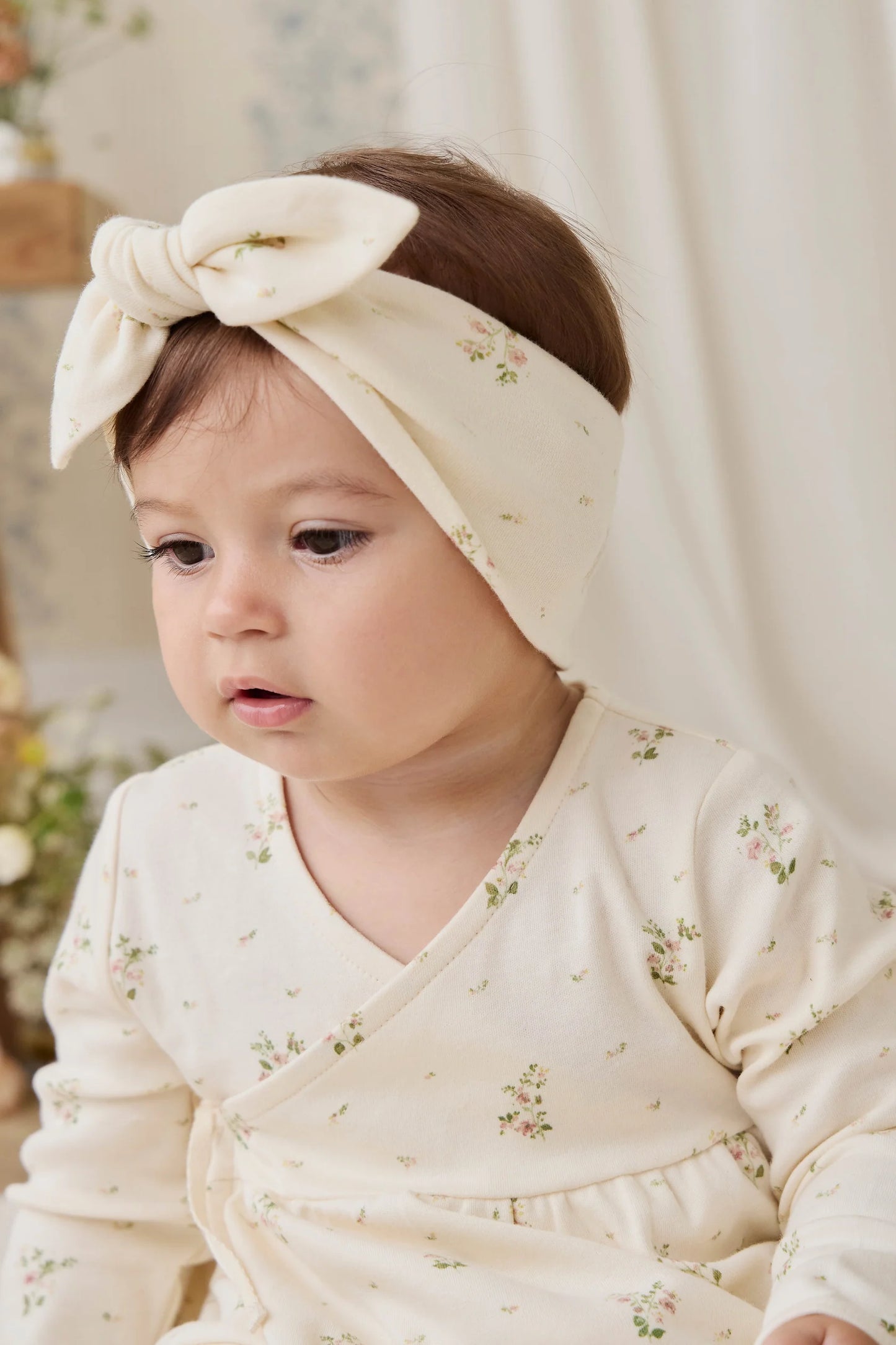 Organic Cotton Headband - Josepha Egret Small