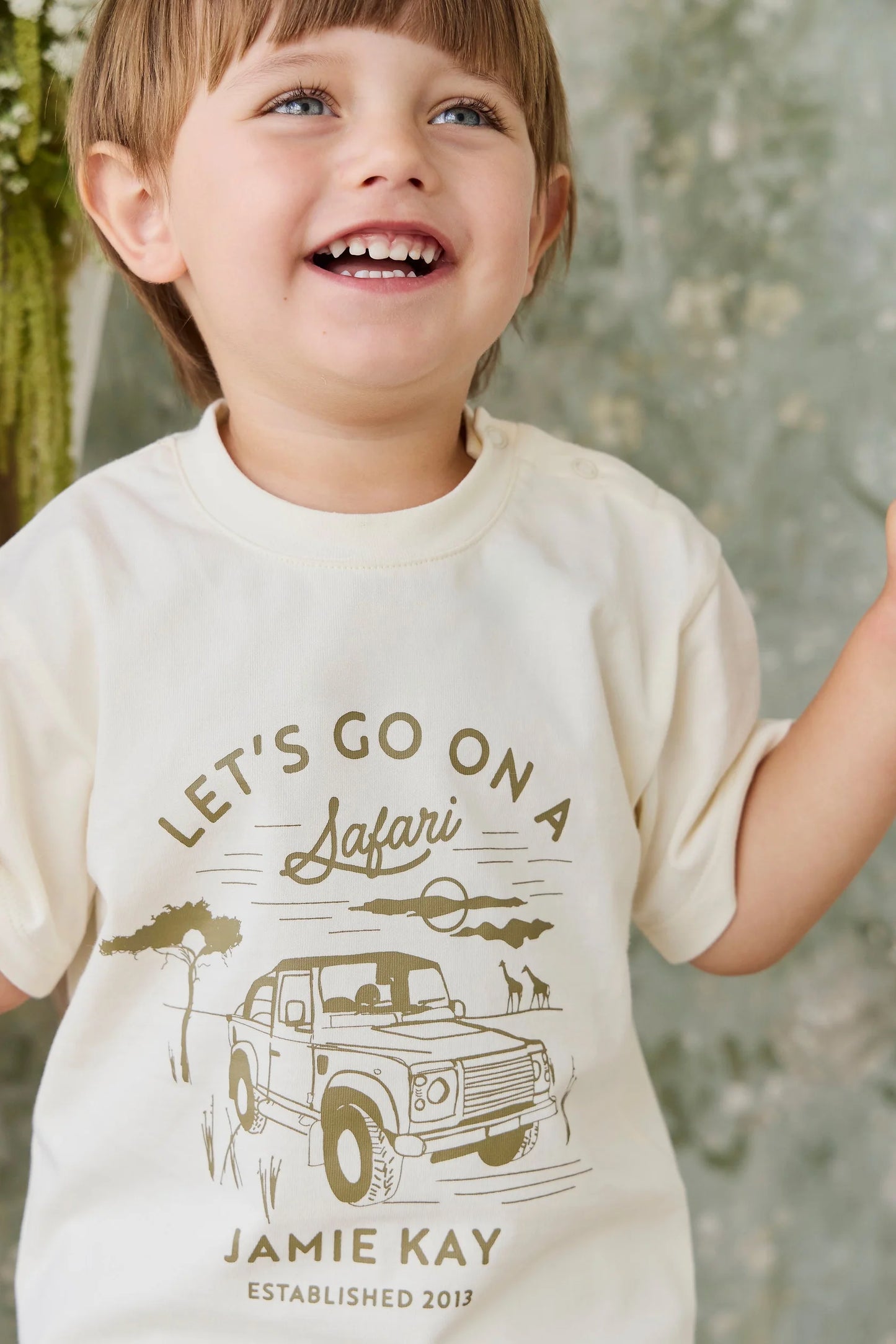 Organic Cotton Bjorn Tee - Parchment Safari Truck