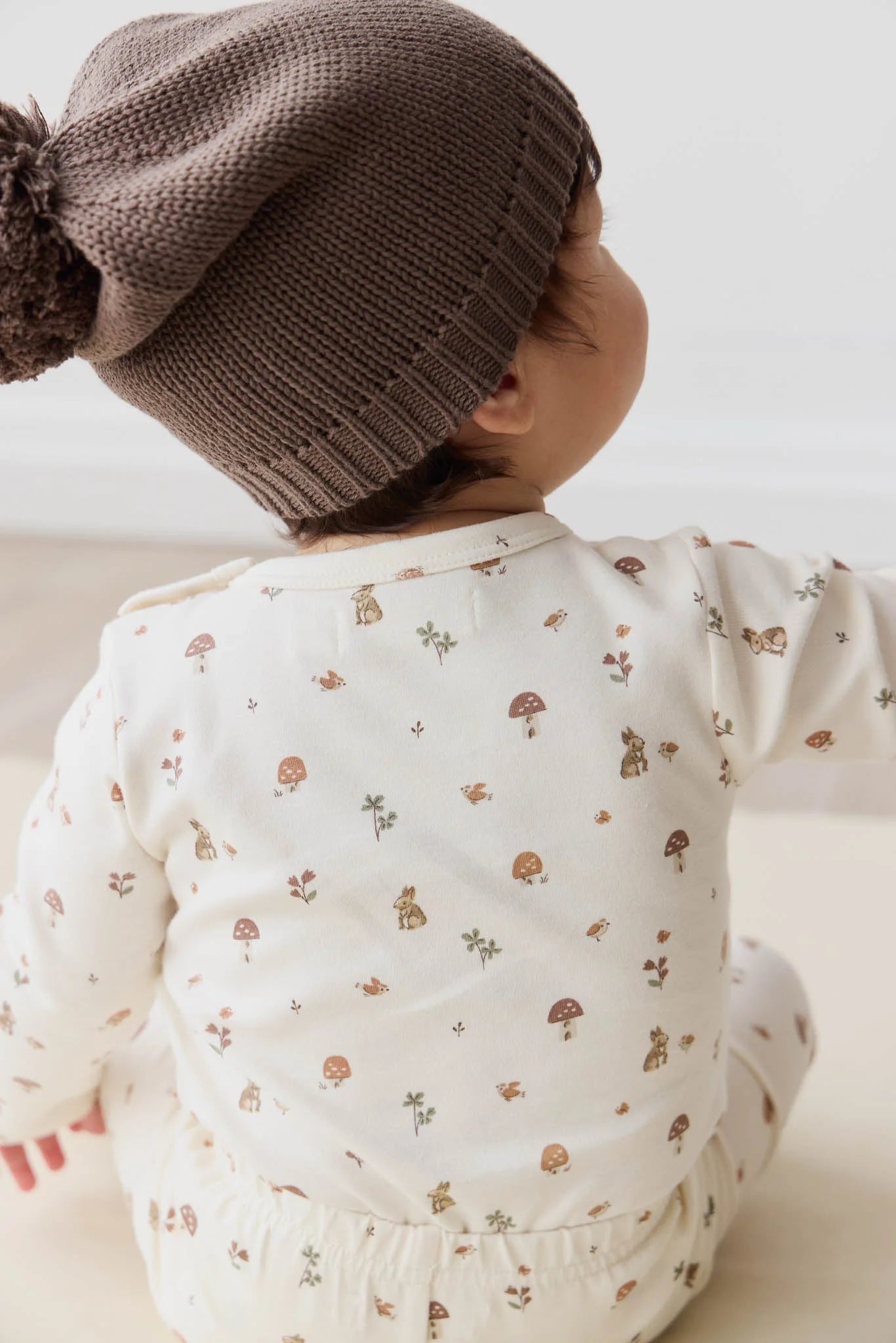 Organic Cotton Long Sleeve Bodysuit - Foraging Friends