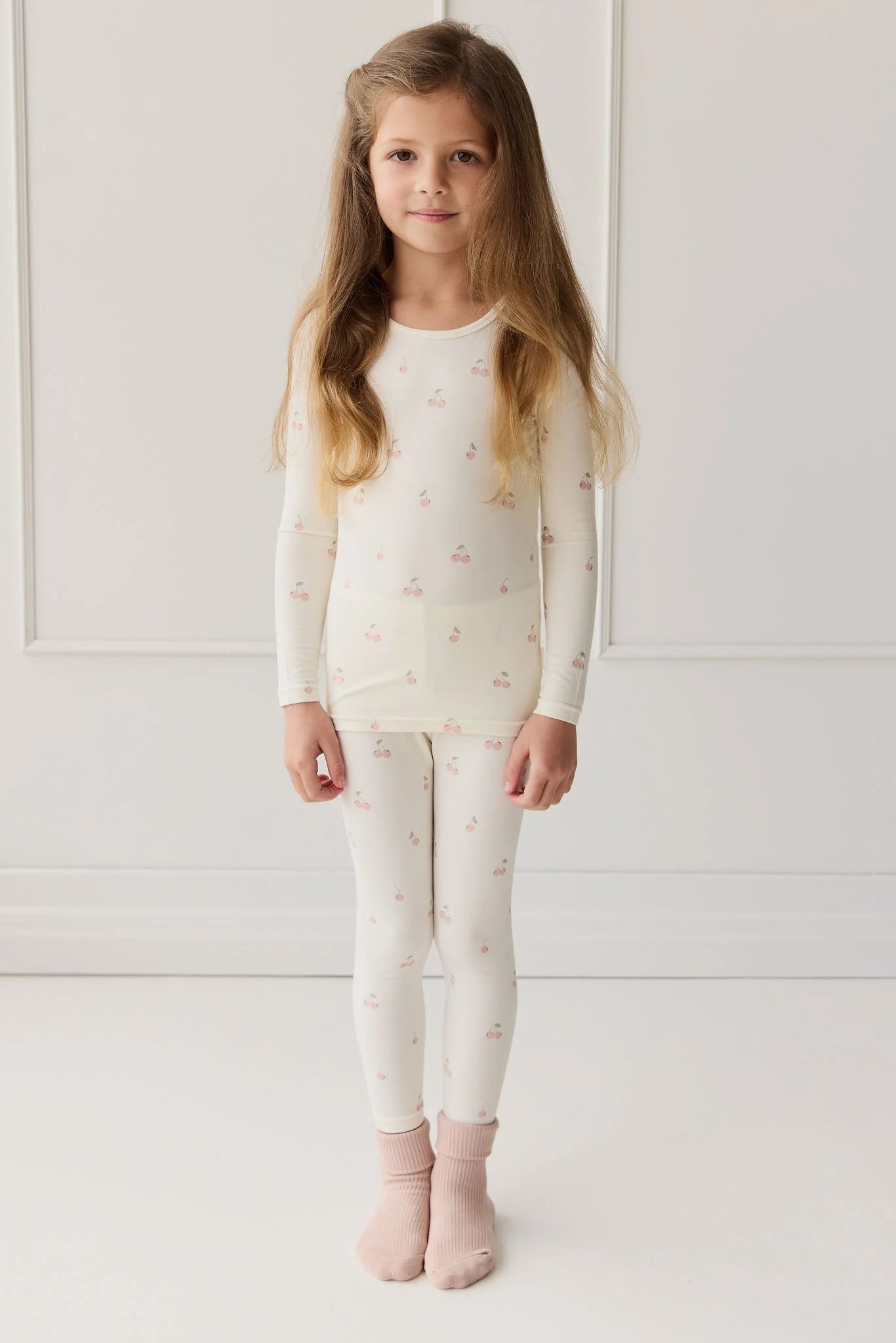 Bamboo Long Sleeve Pajama Set | Cherries