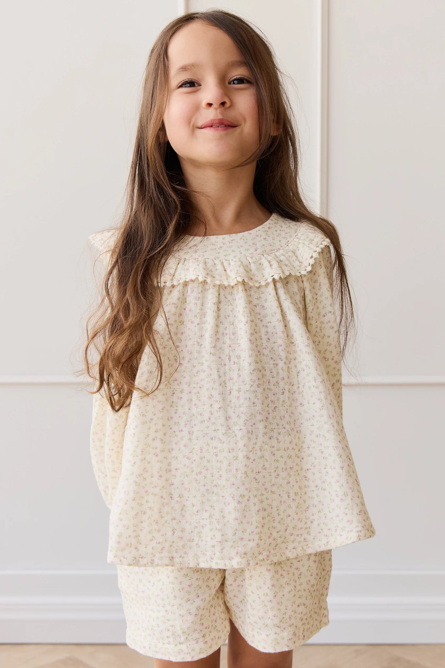 Organic Cotton Muslin Cleo Blouse - Pippa Pink