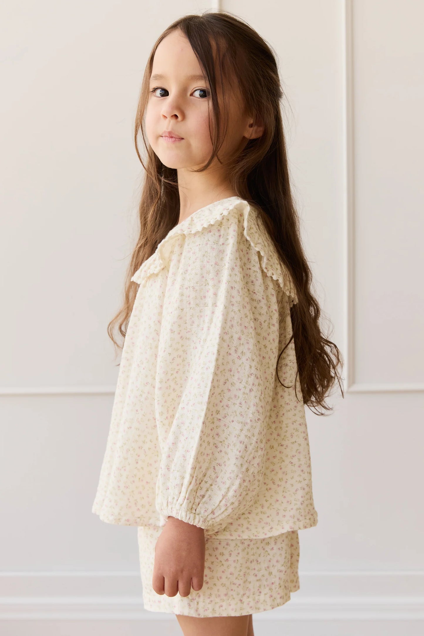 Organic Cotton Muslin Cleo Blouse - Pippa Pink