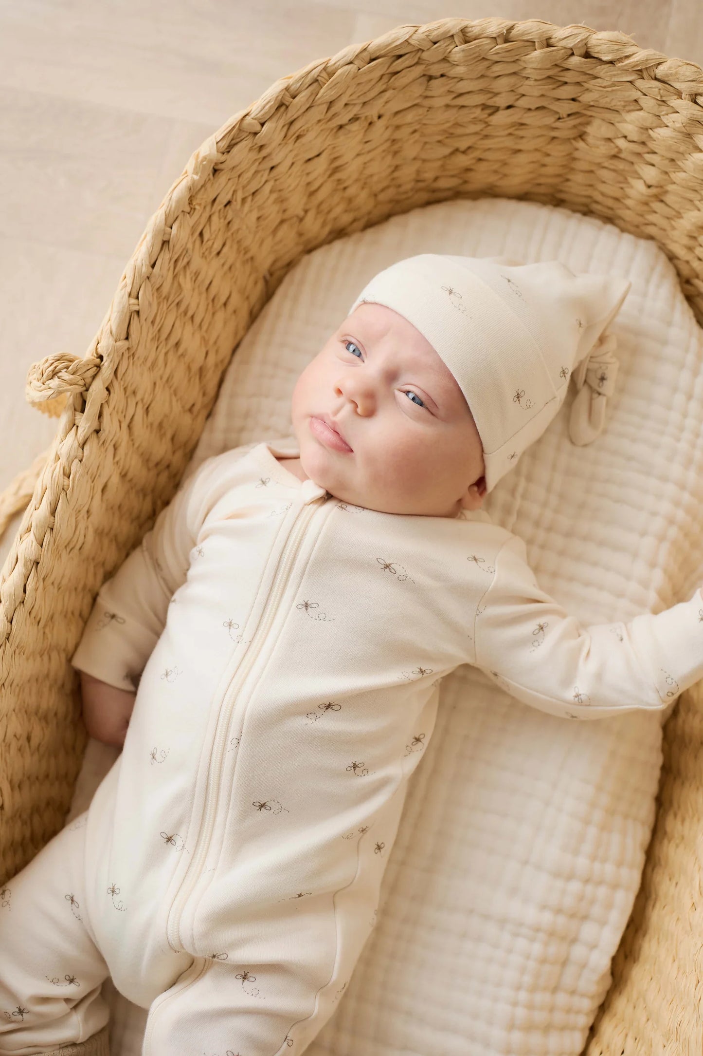 Organic Cotton Reese Zip Onepiece - Bumblebees