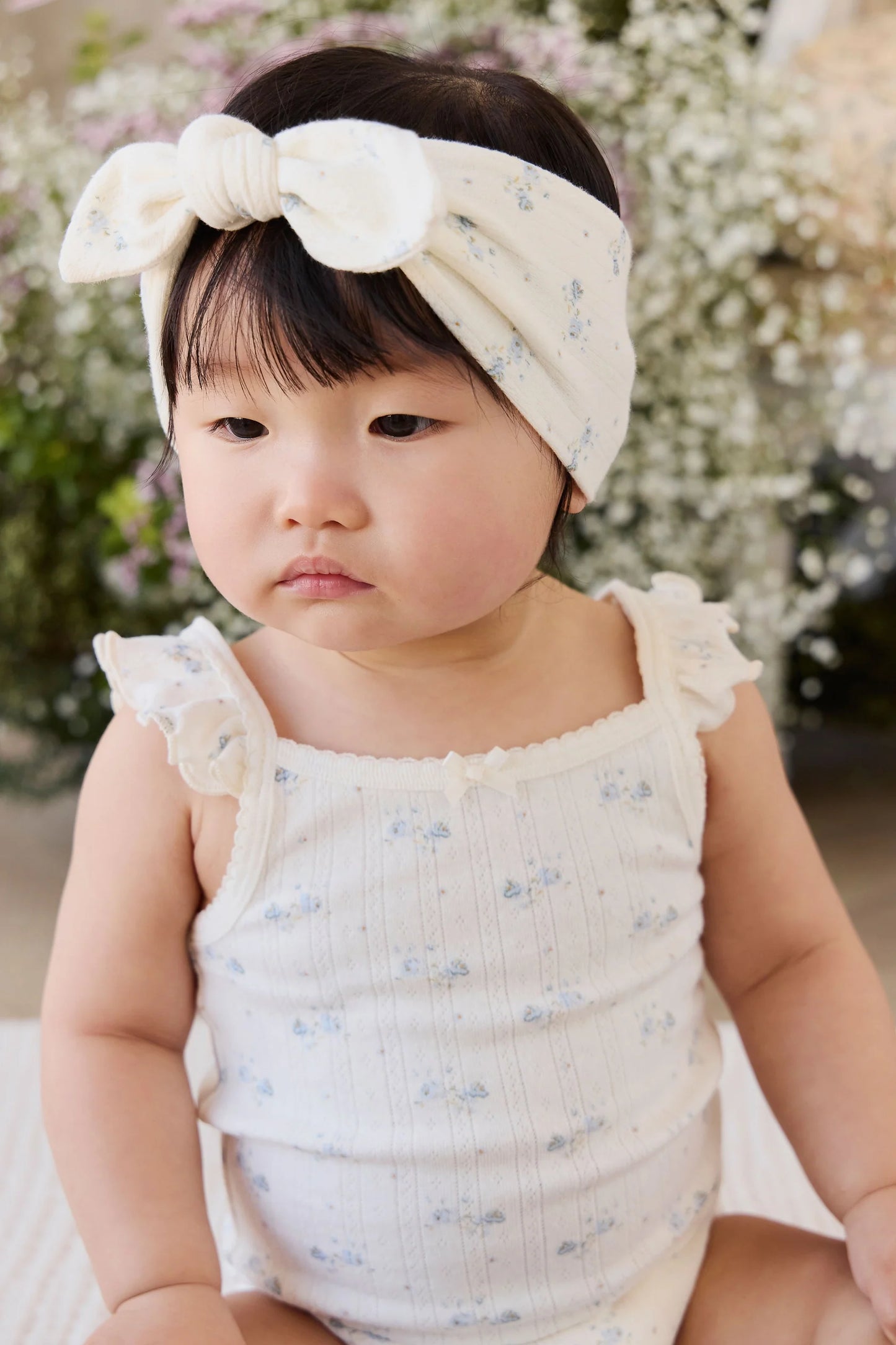 Organic Cotton Pointelle Eliane Bodysuit - Molly Blue