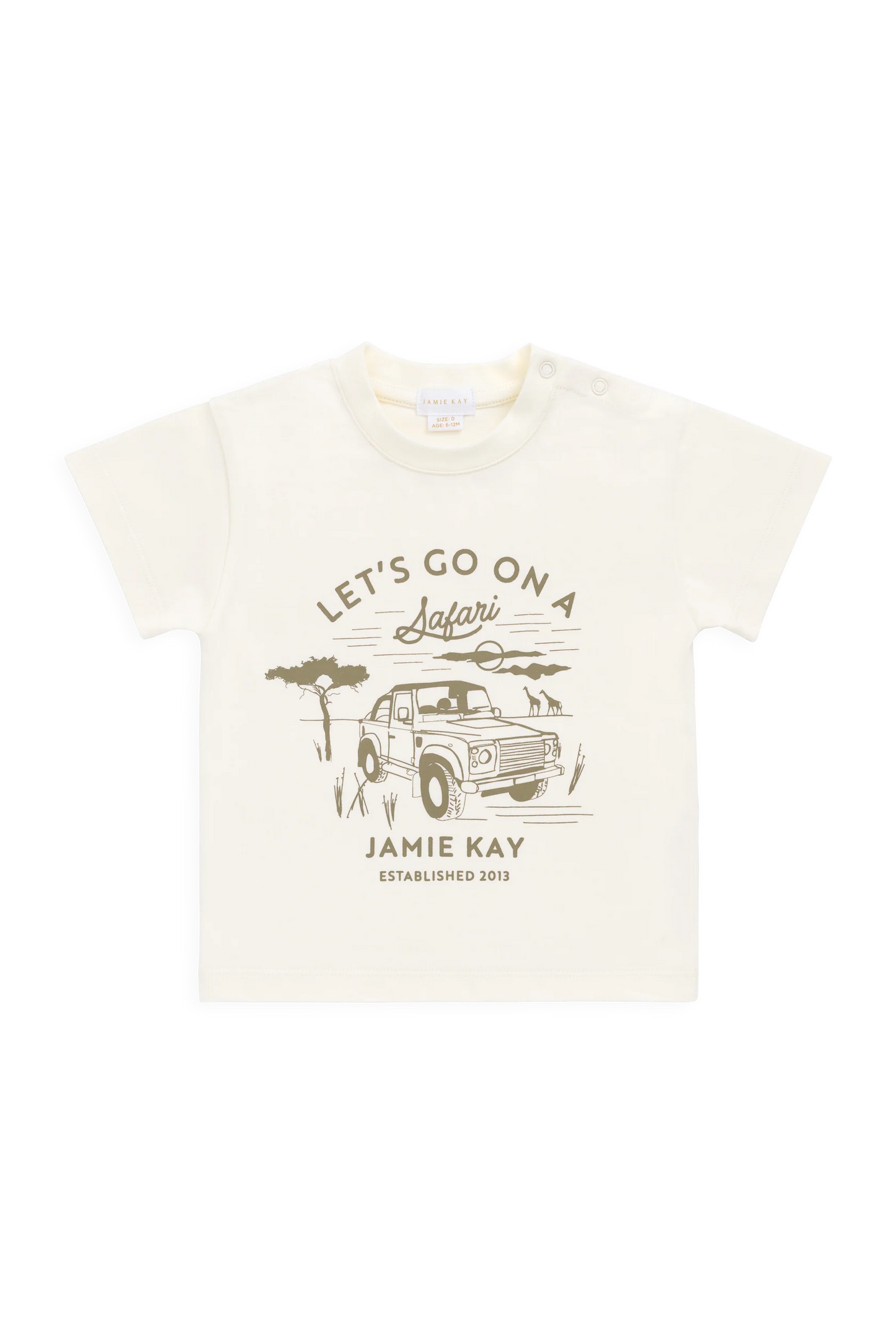 Organic Cotton Bjorn Tee - Parchment Safari Truck