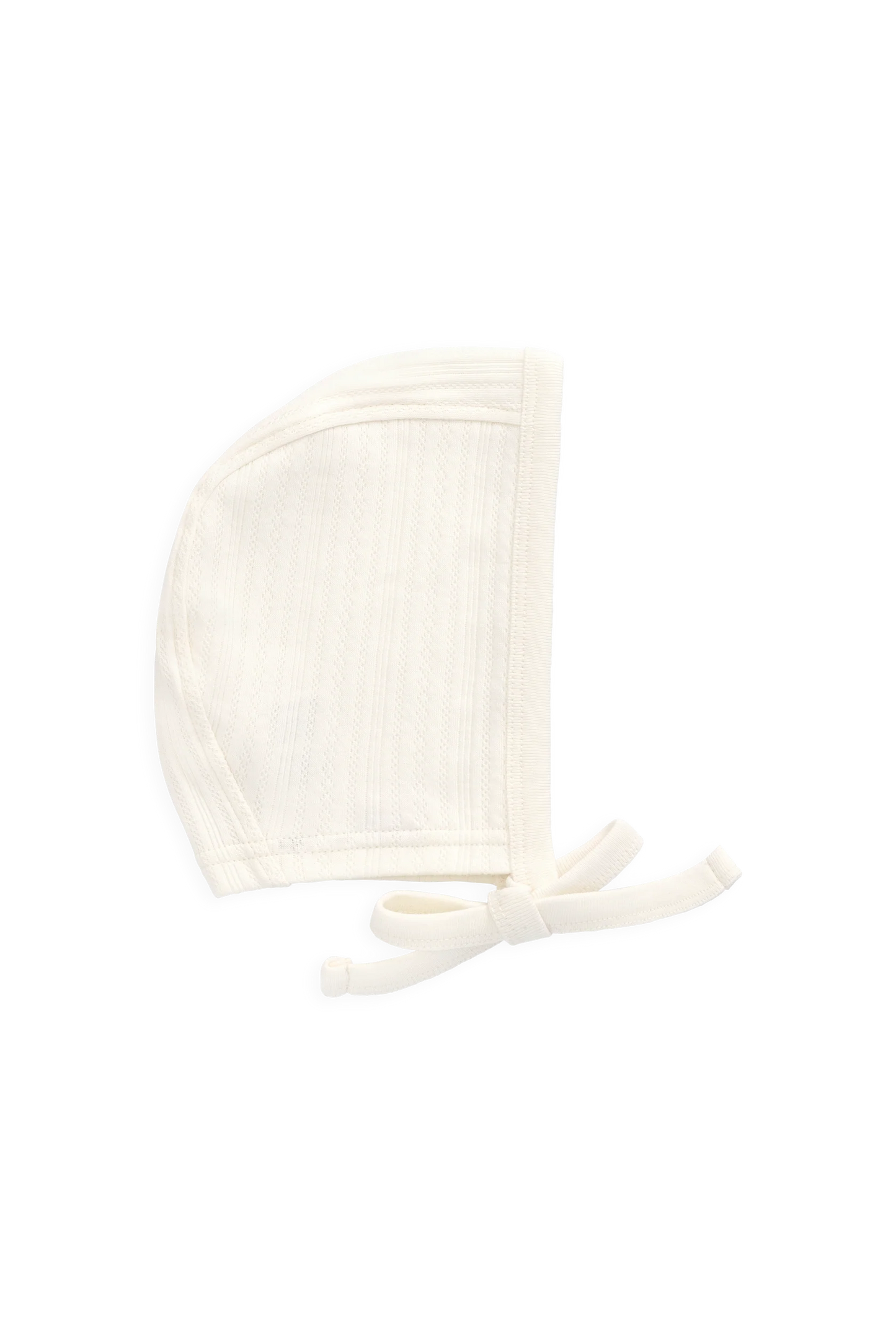 Organic Cotton Pointelle Bonnet - Parchment