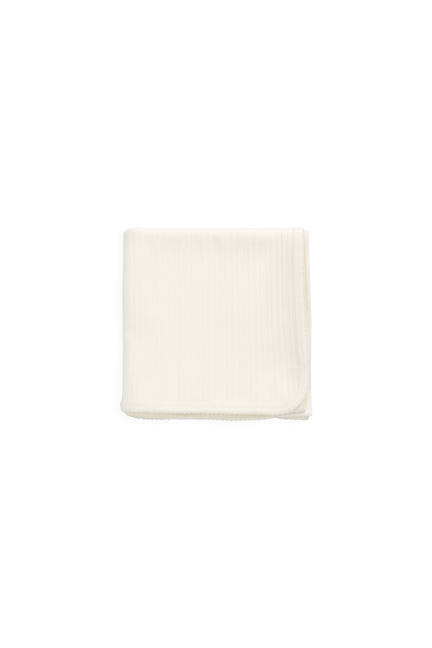Organic Cotton Pointelle Murphy Blanket - Parchment