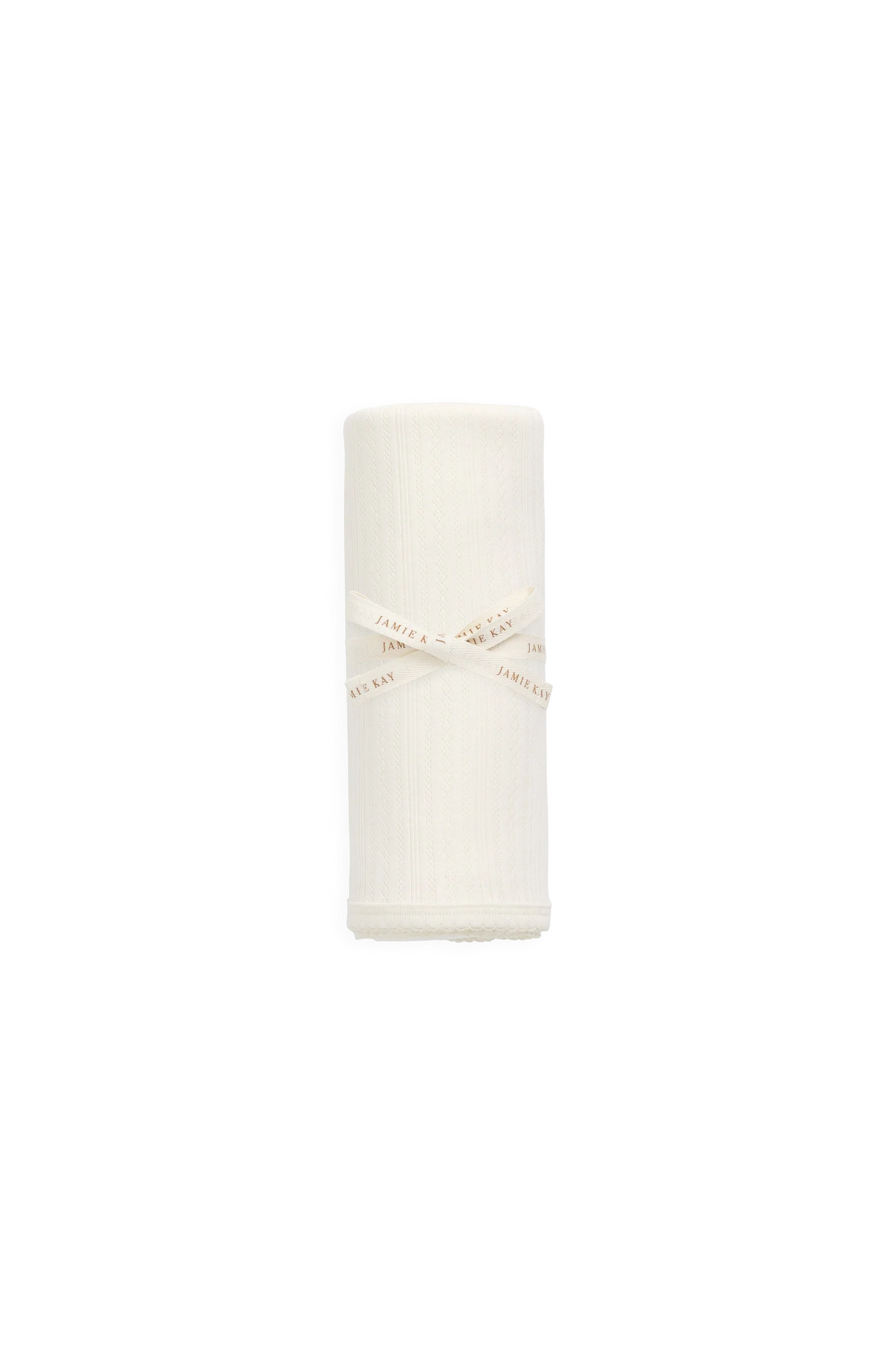 Organic Cotton Pointelle Murphy Blanket - Parchment