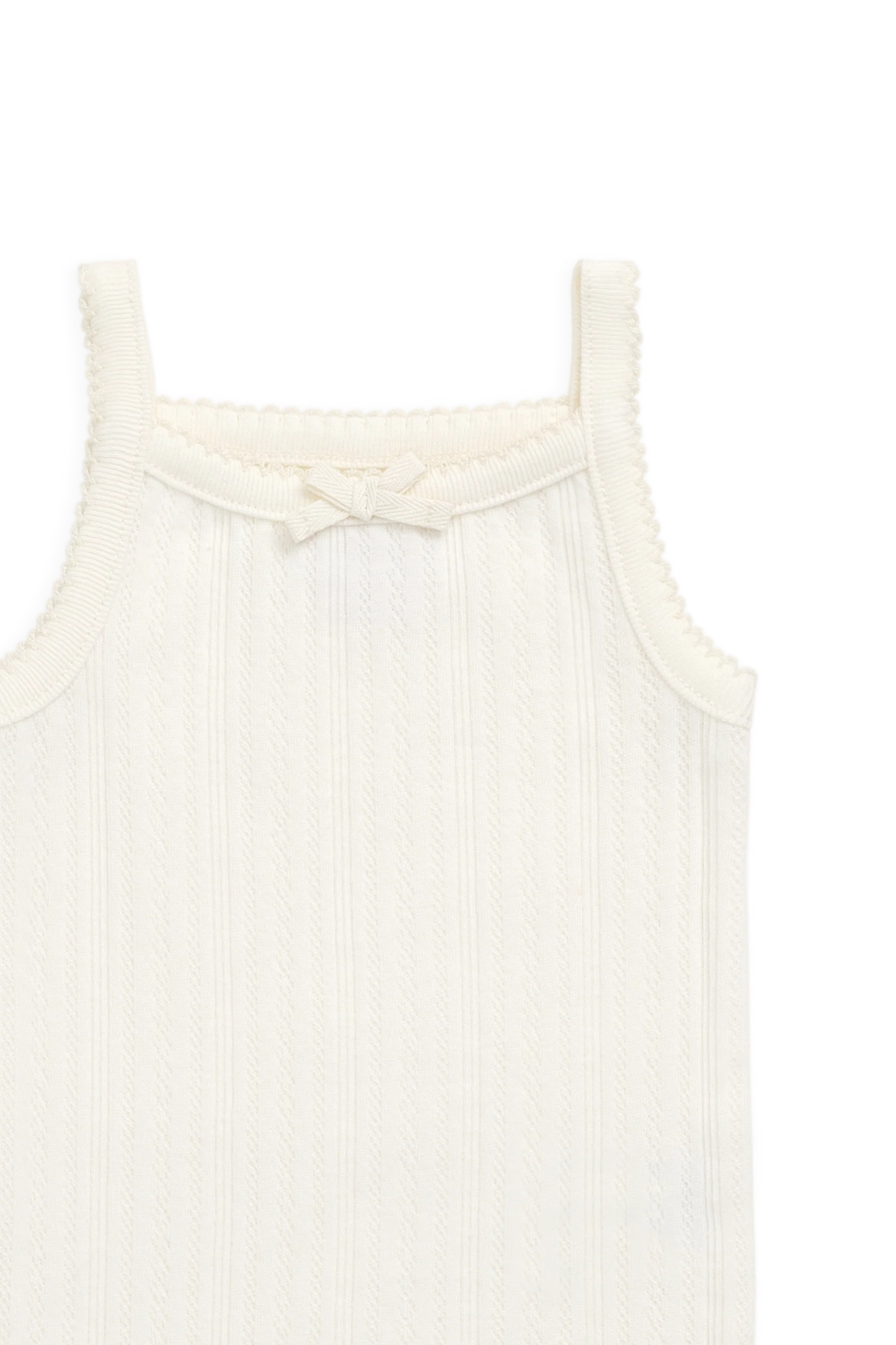 Organic Cotton Pointelle Singletsuit - Parchment