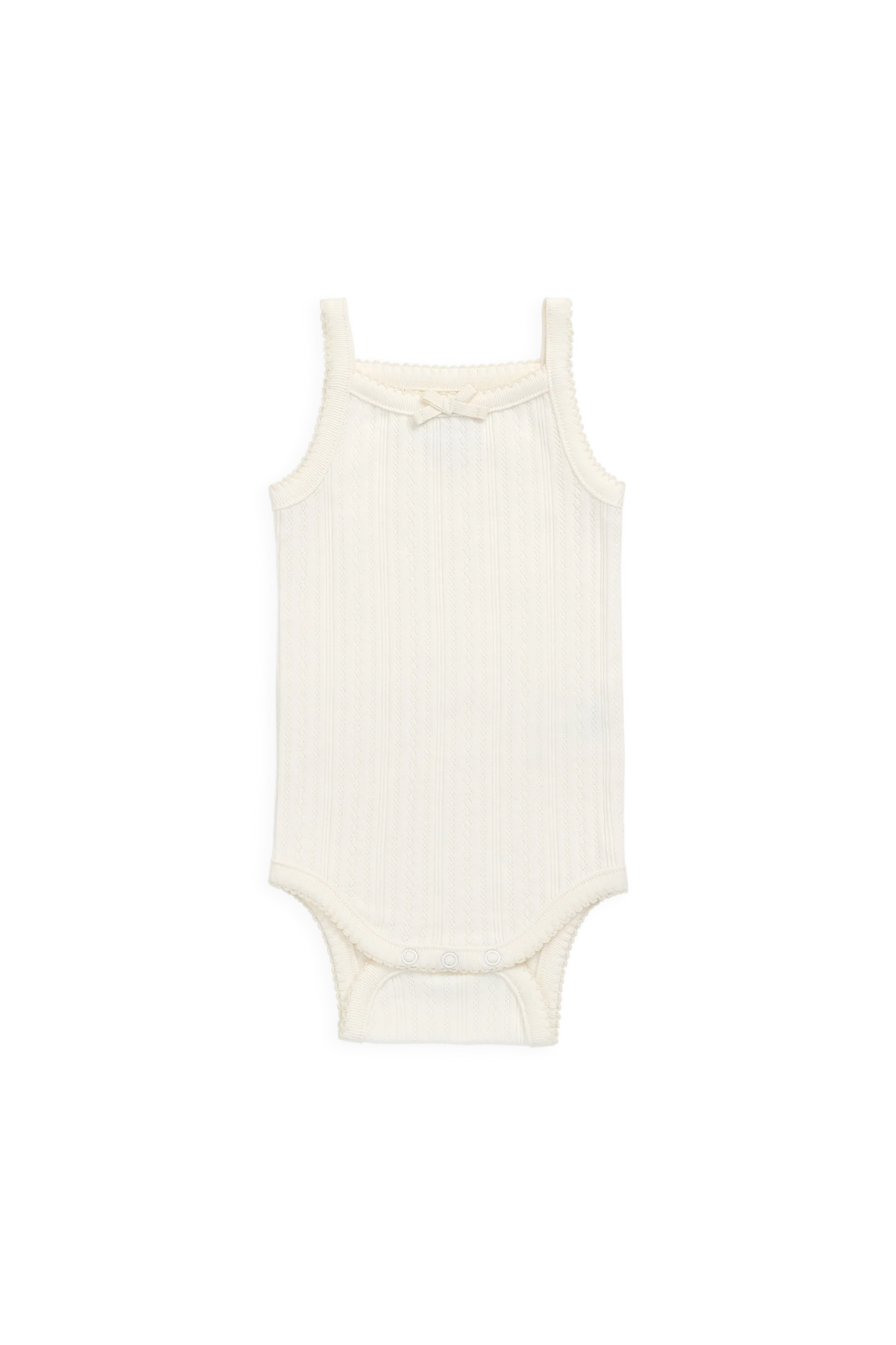Organic Cotton Pointelle Singletsuit - Parchment
