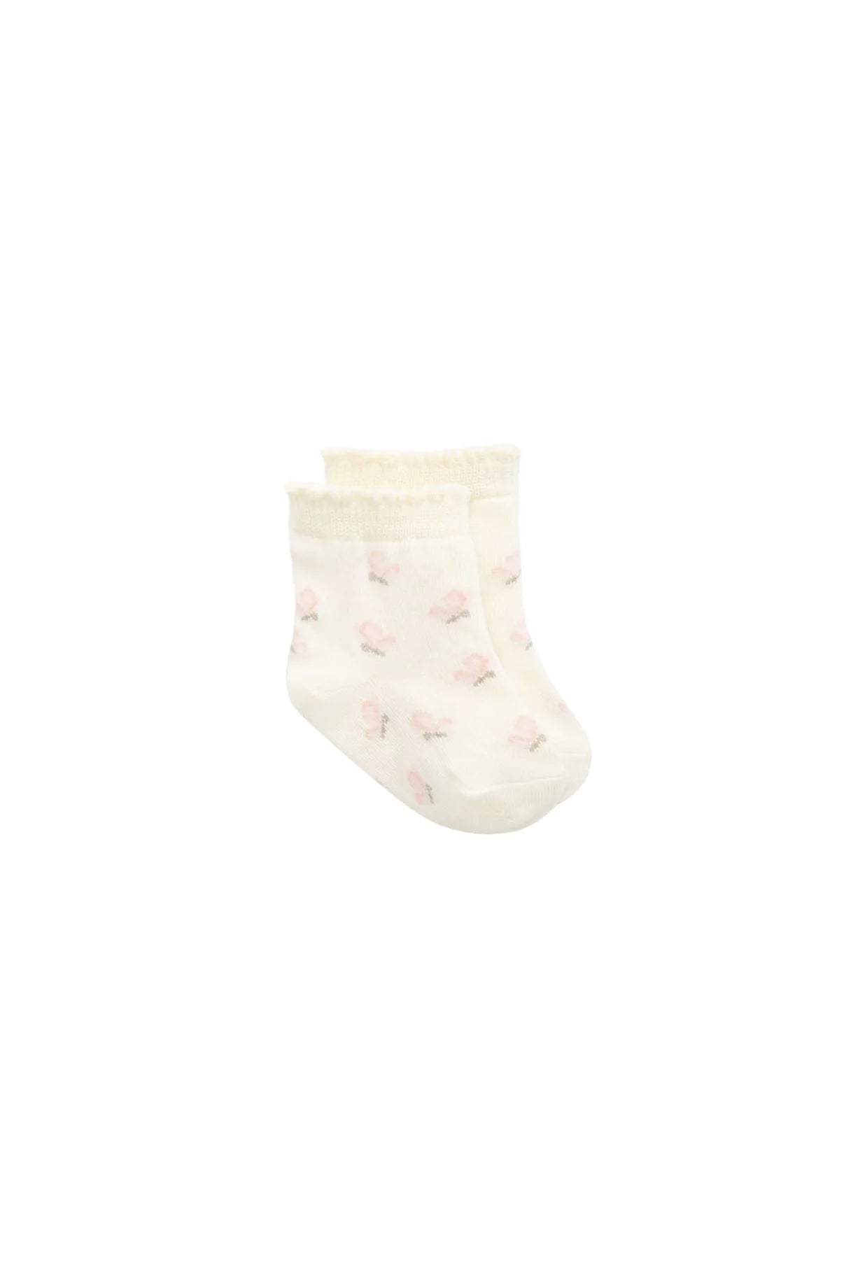 Maya Jacquard Sock - Egret