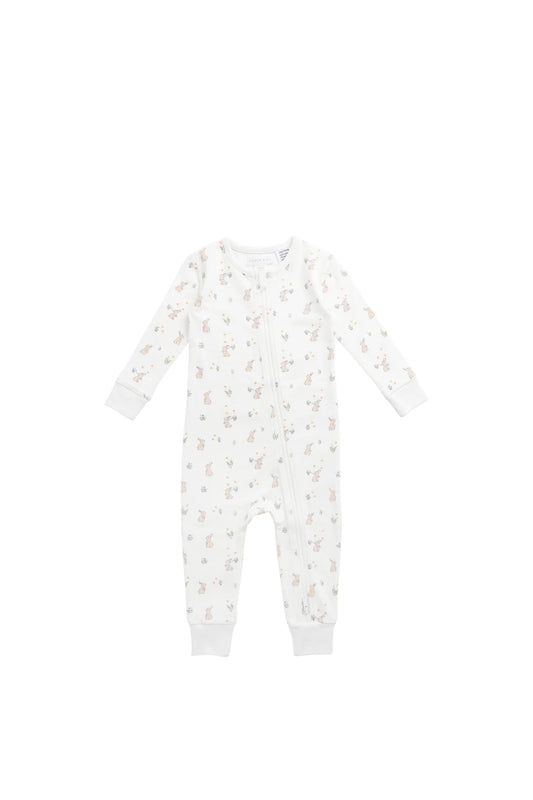 Organic Cotton Jude Onepiece - Lapin Jardin Crisp