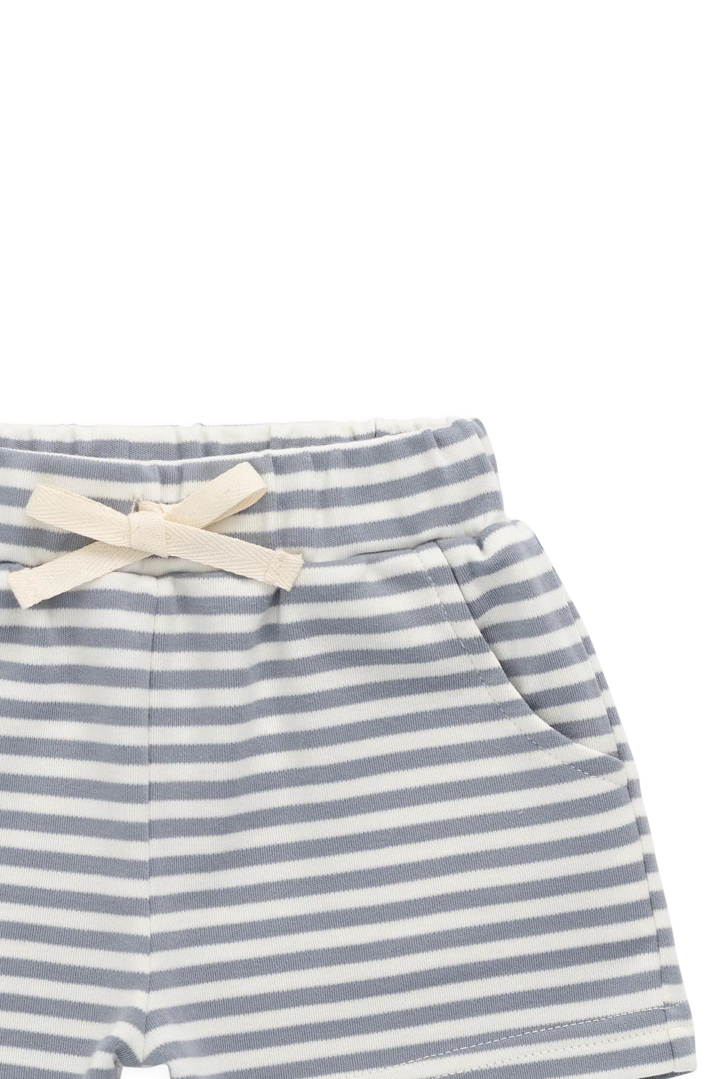Pima Cotton Wesley Short-Narrow Stripe Dawn / Cloud