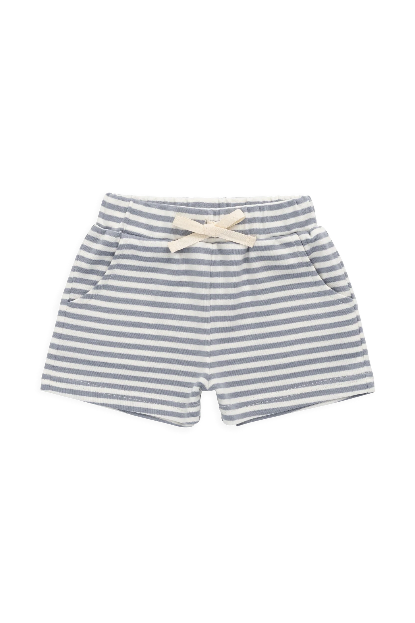 Pima Cotton Wesley Short-Narrow Stripe Dawn / Cloud