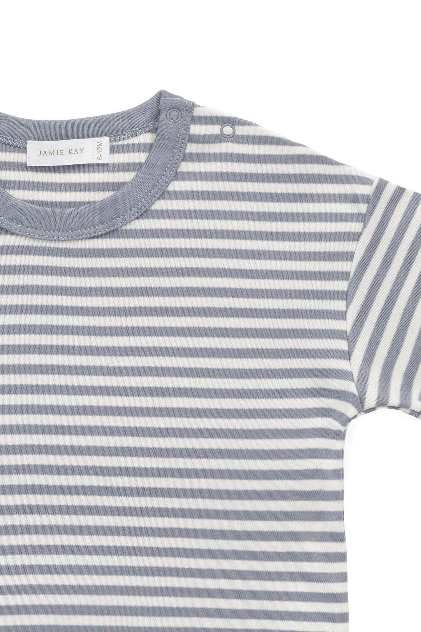 Pima Cotton Wesley Tee-Narrow Stripe Dawn / Cloud