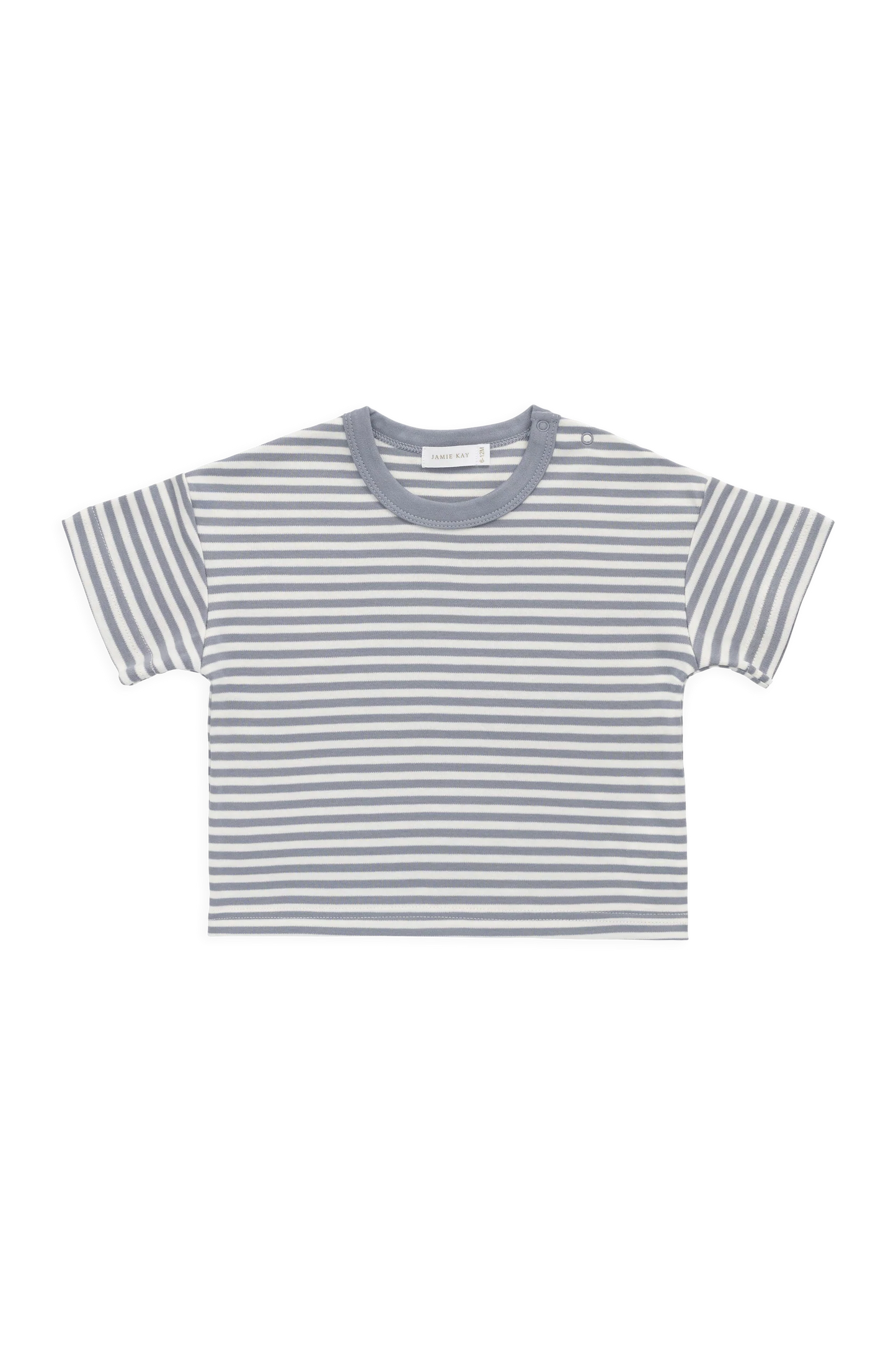 Pima Cotton Wesley Tee-Narrow Stripe Dawn / Cloud