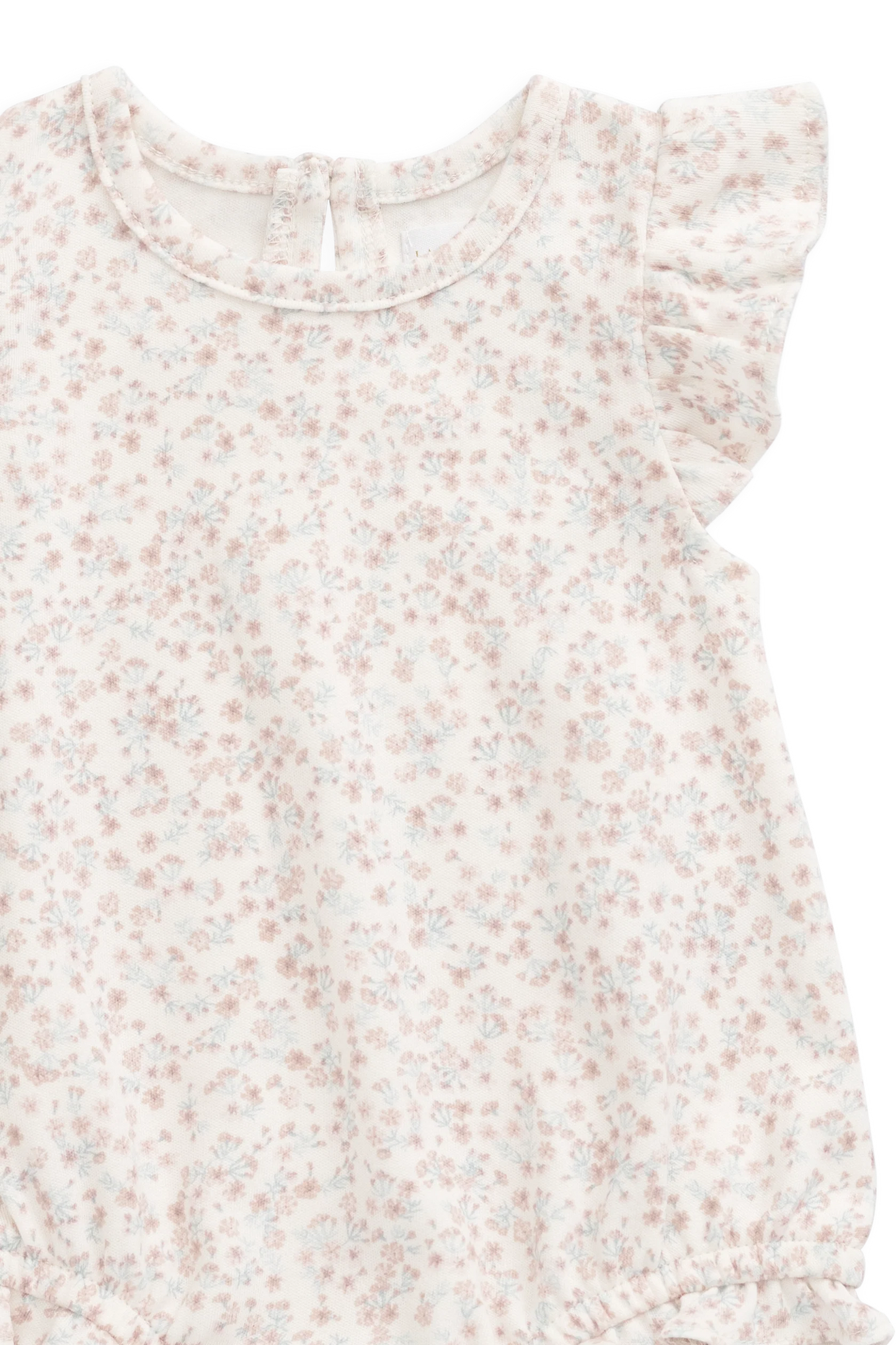 Organic Cotton Adrienne Playsuit - Posy Milk