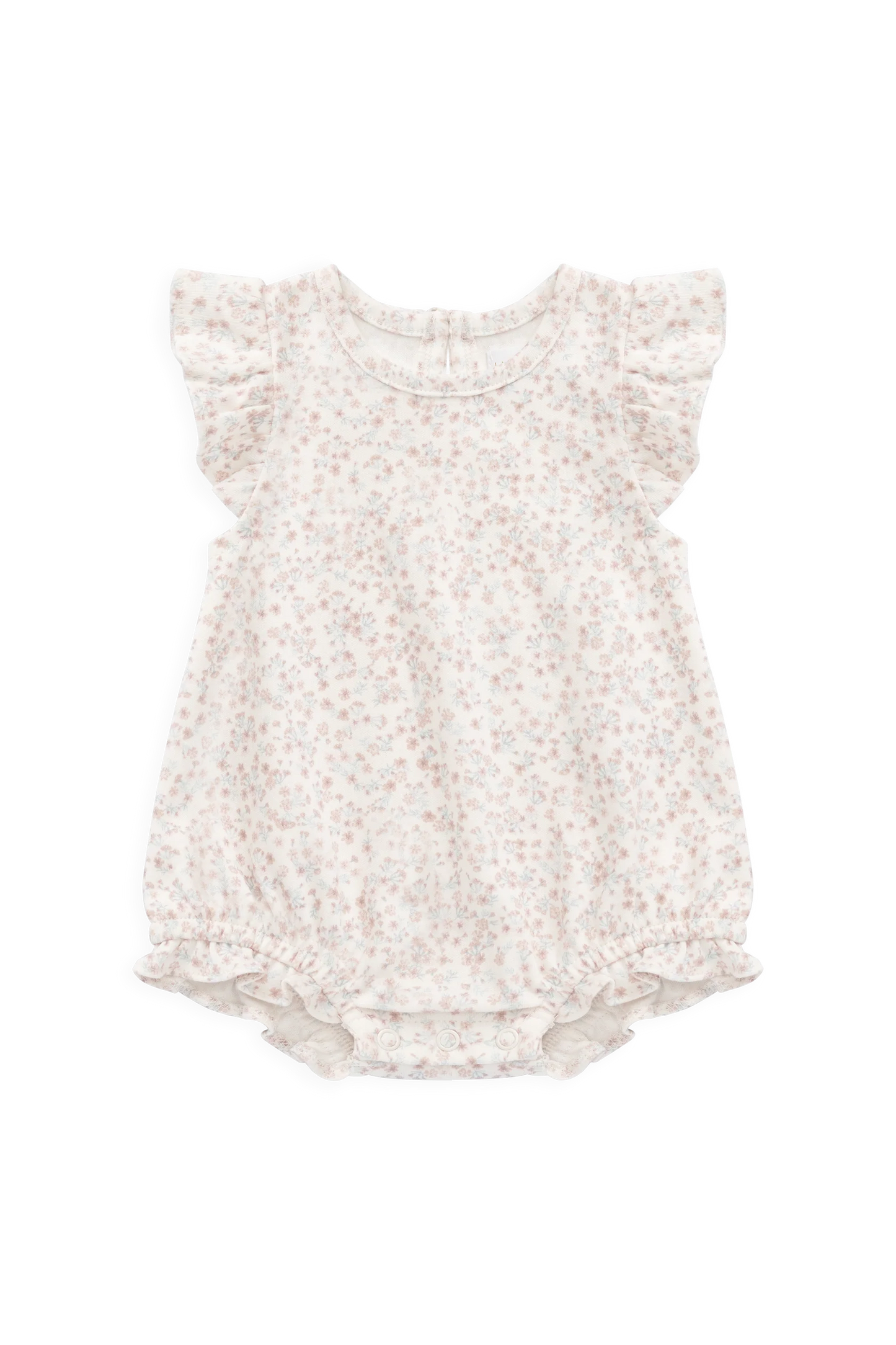Organic Cotton Adrienne Playsuit - Posy Milk
