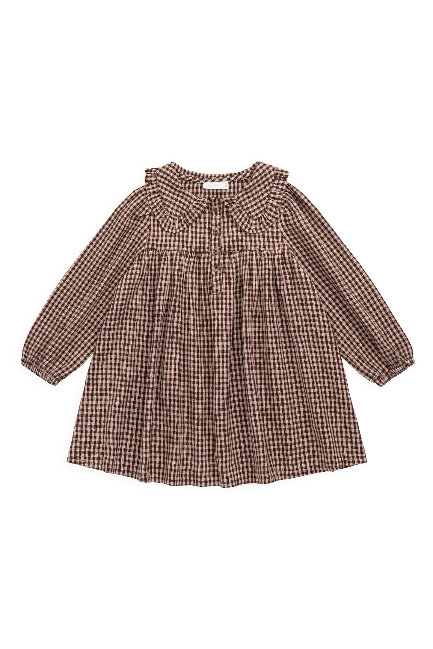 Organic Cotton Ira Dress - Cinnamon Gingham