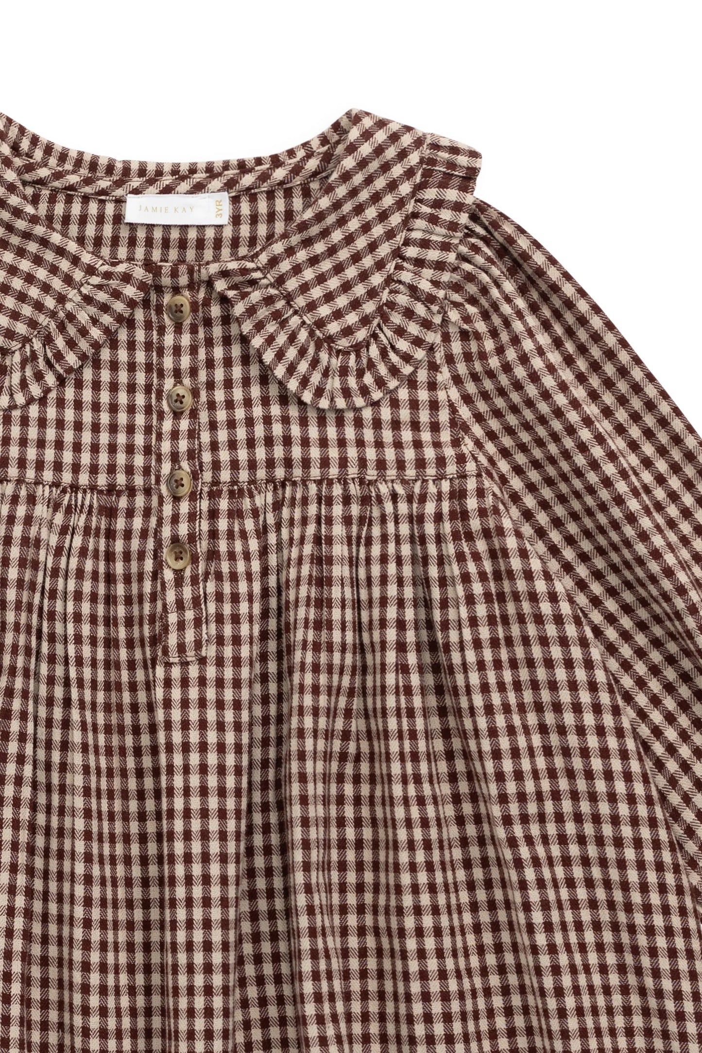 Organic Cotton Ira Dress - Cinnamon Gingham