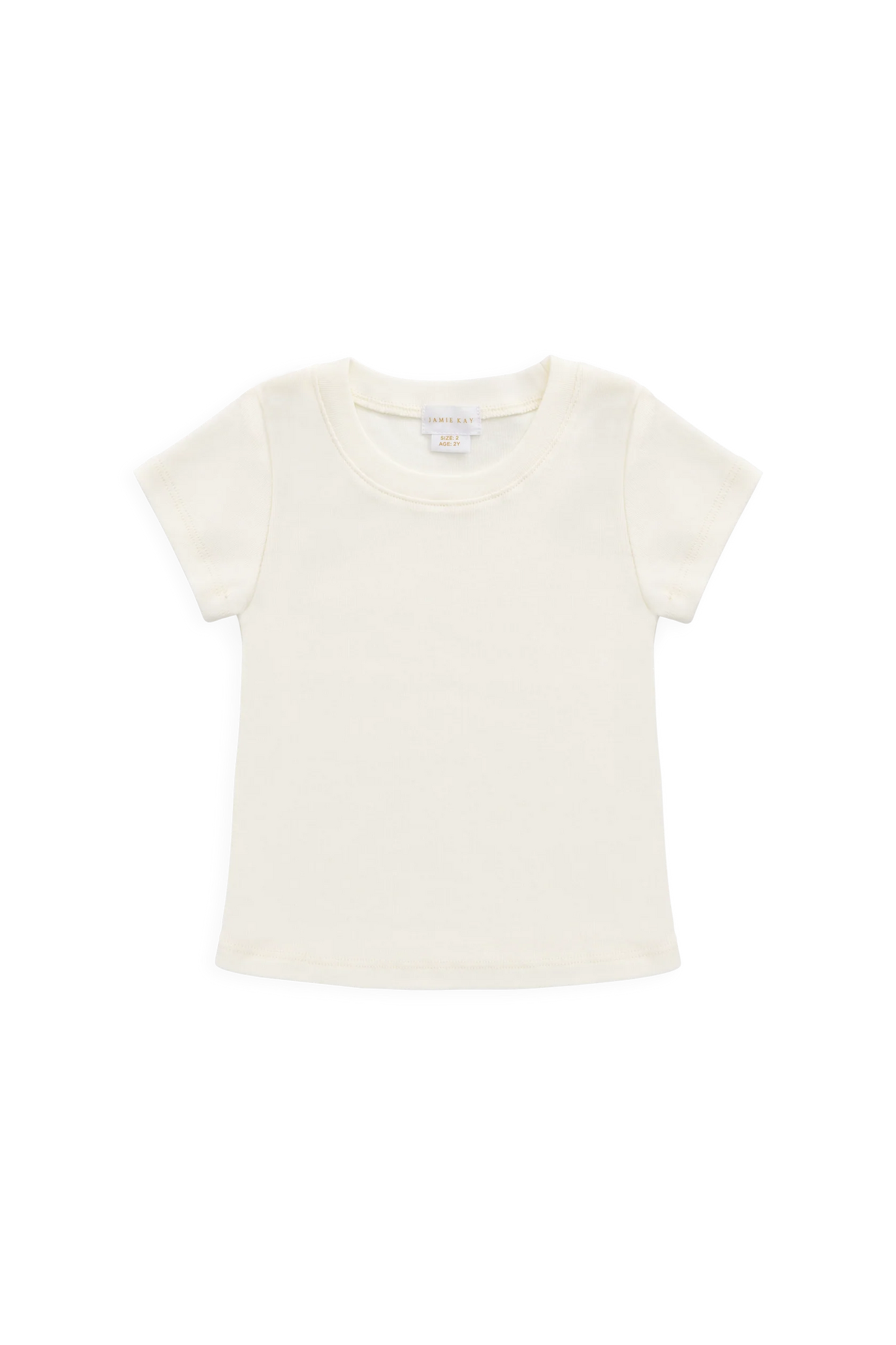 Organic Cotton Rib Helene Tee - Parchment