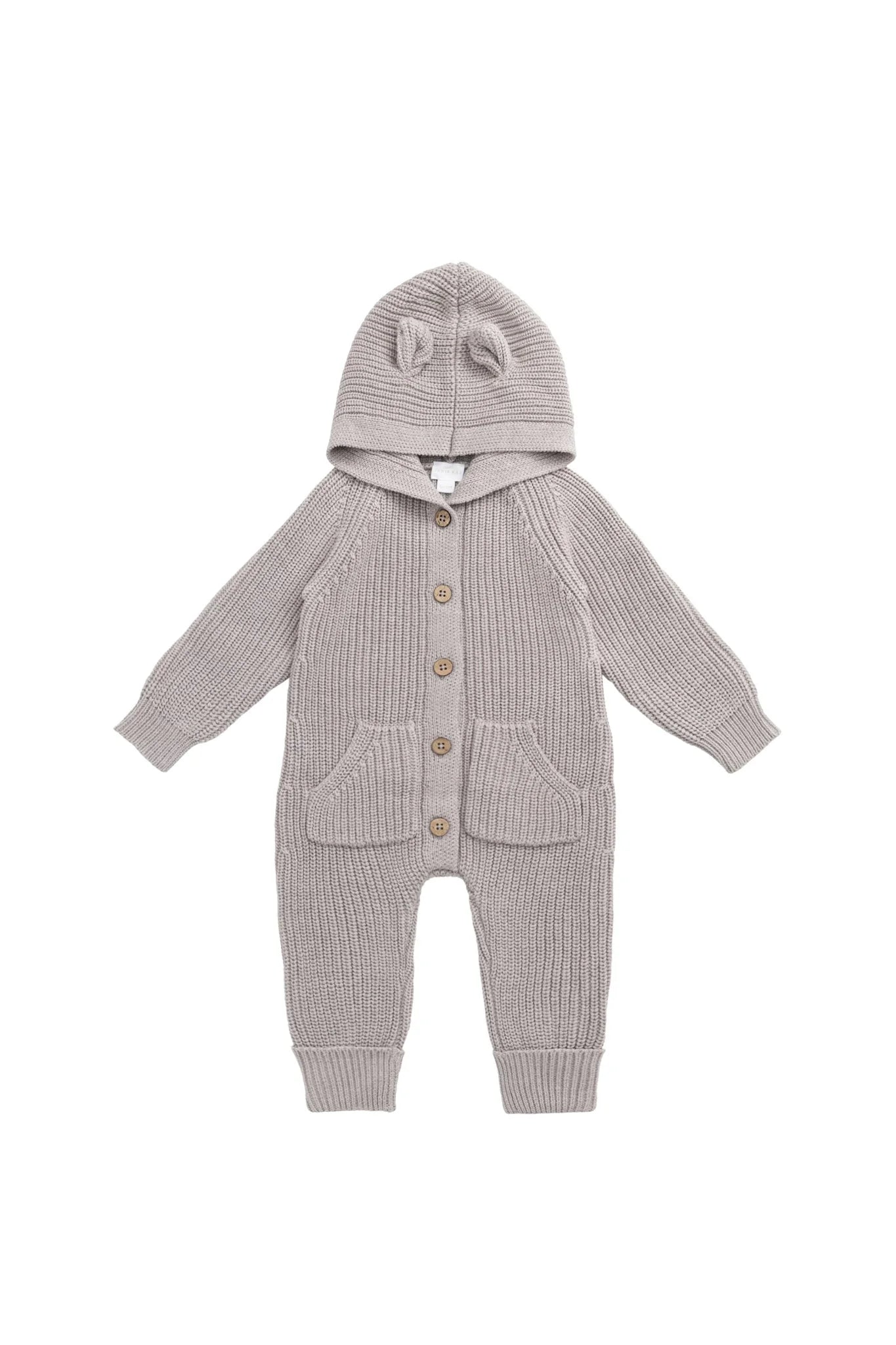 Bear Knit Onepiece - Moleskin Marle