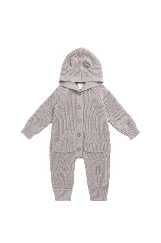 Bear Knit Onepiece - Moleskin Marle
