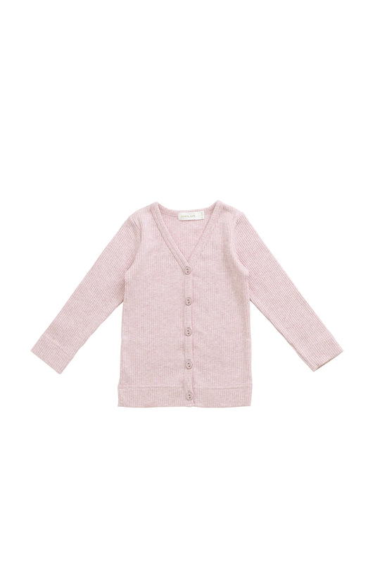 Organic Cotton Cardigan (Chalk Marle)