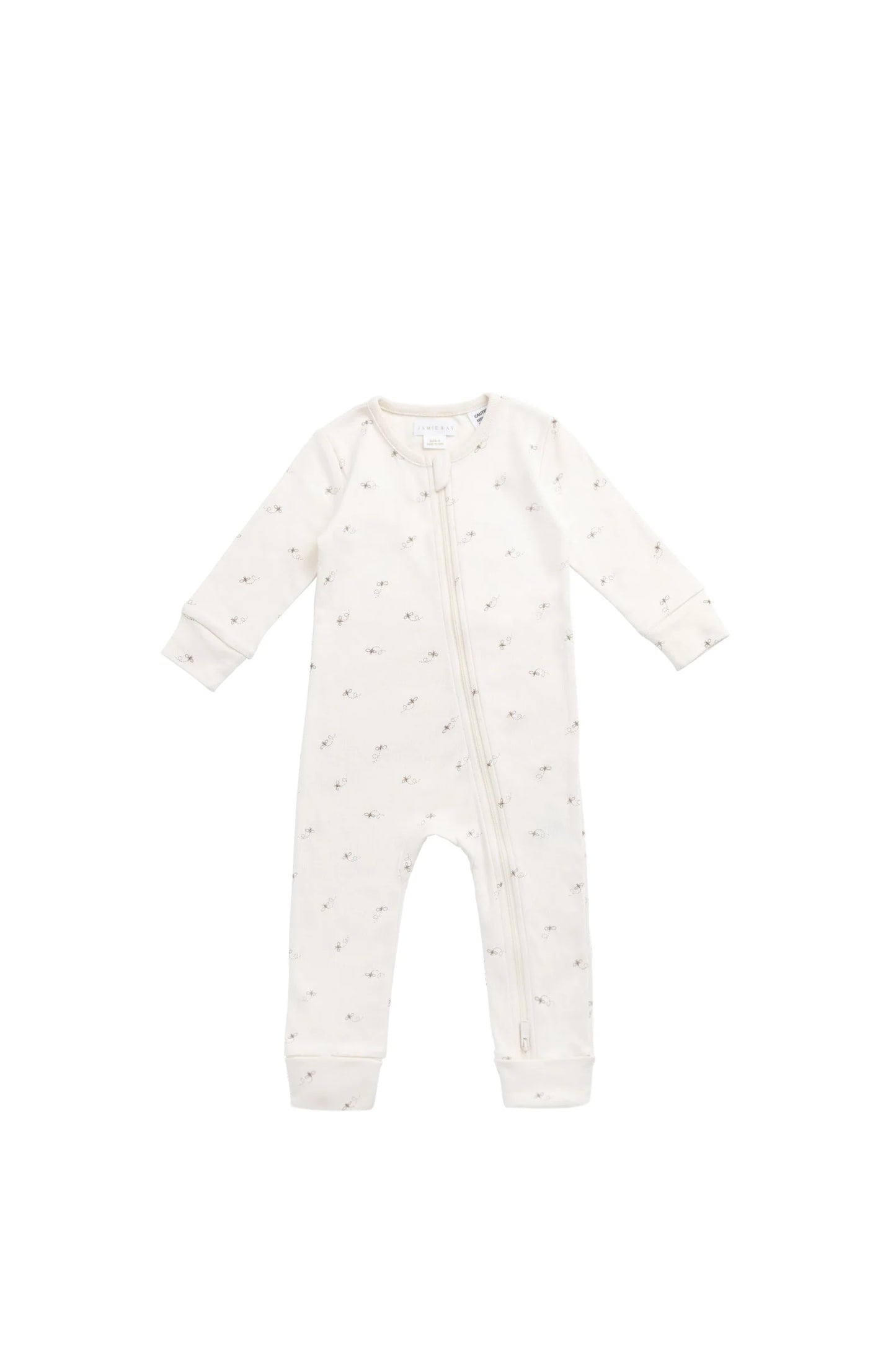 Organic Cotton Reese Zip Onepiece - Bumblebees