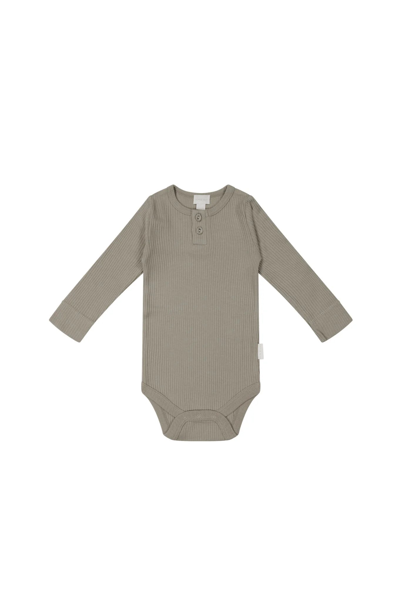 Organic Cotton Modal Long Sleeve Bodysuit - Twig