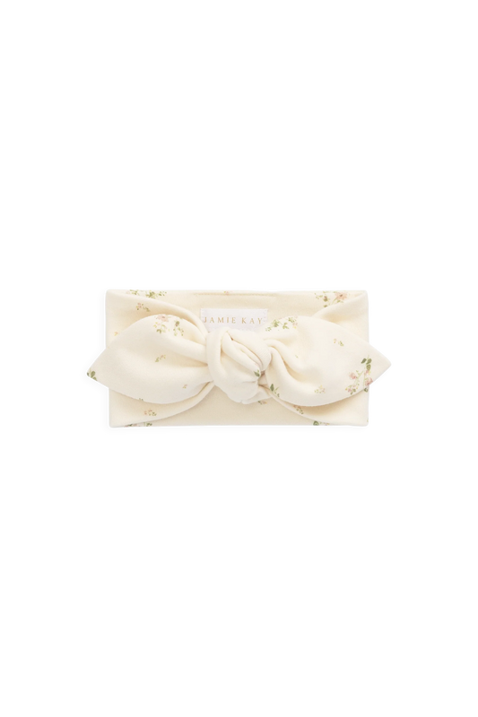 Organic Cotton Headband - Josepha Egret Small