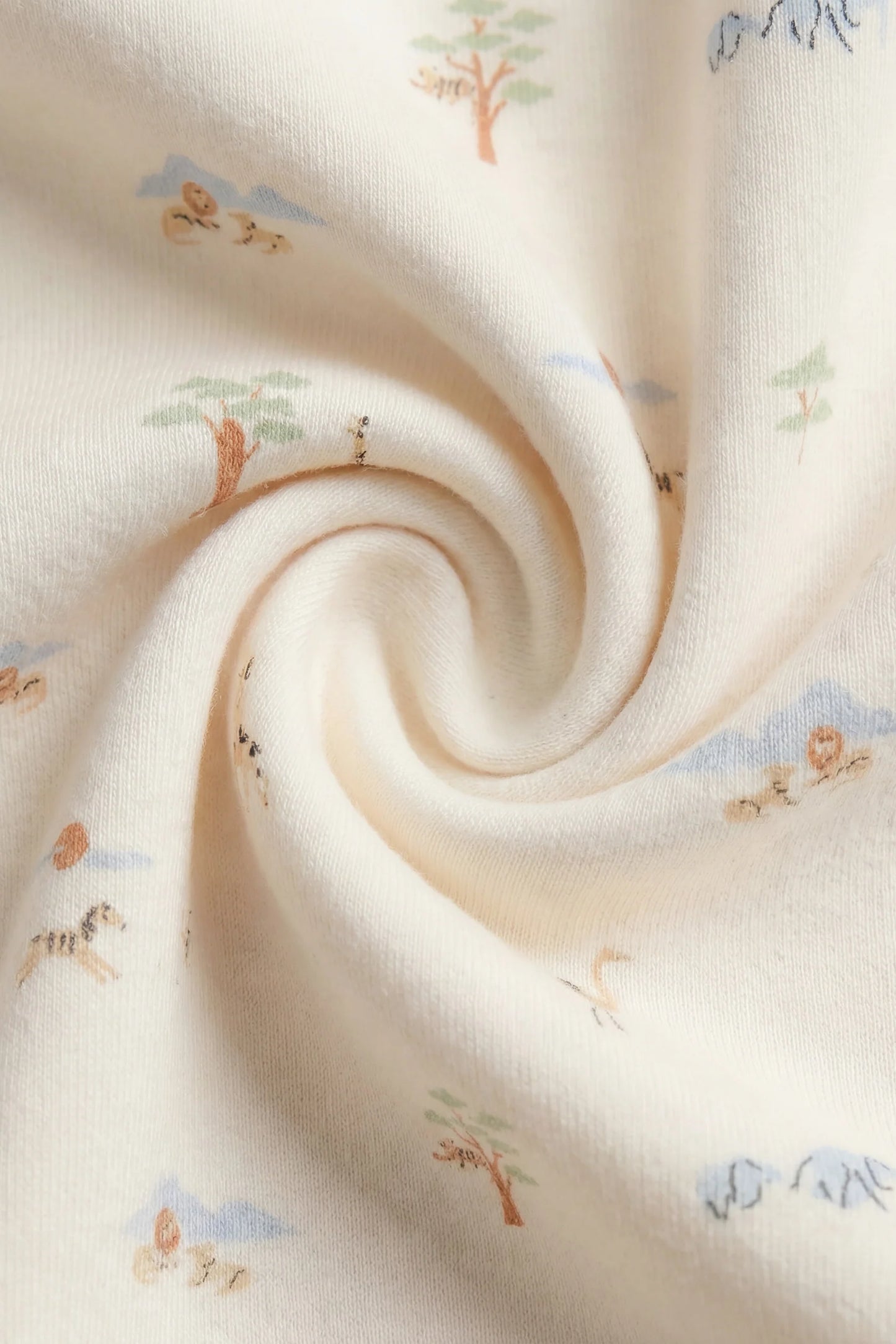 Organic Cotton Archie Playsuit - Savannah Animals Tofu