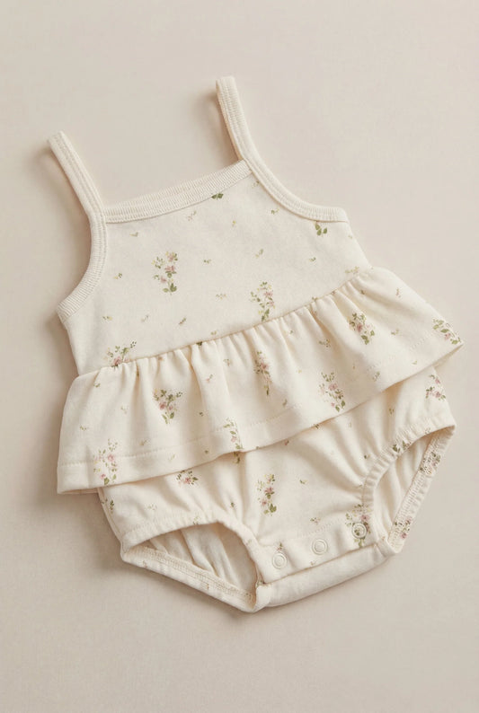 Organic Cotton Astra Playsuit - Josepha Egret Small