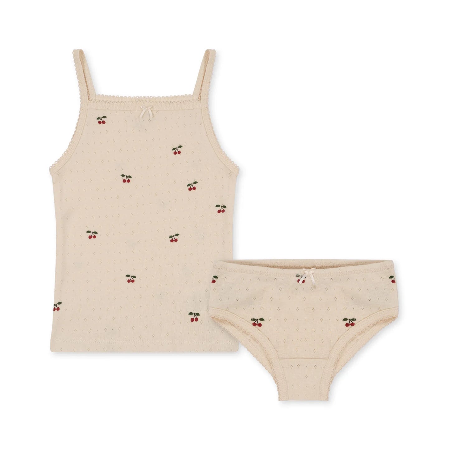 Pointelle Tank and Undies Set - Cherries