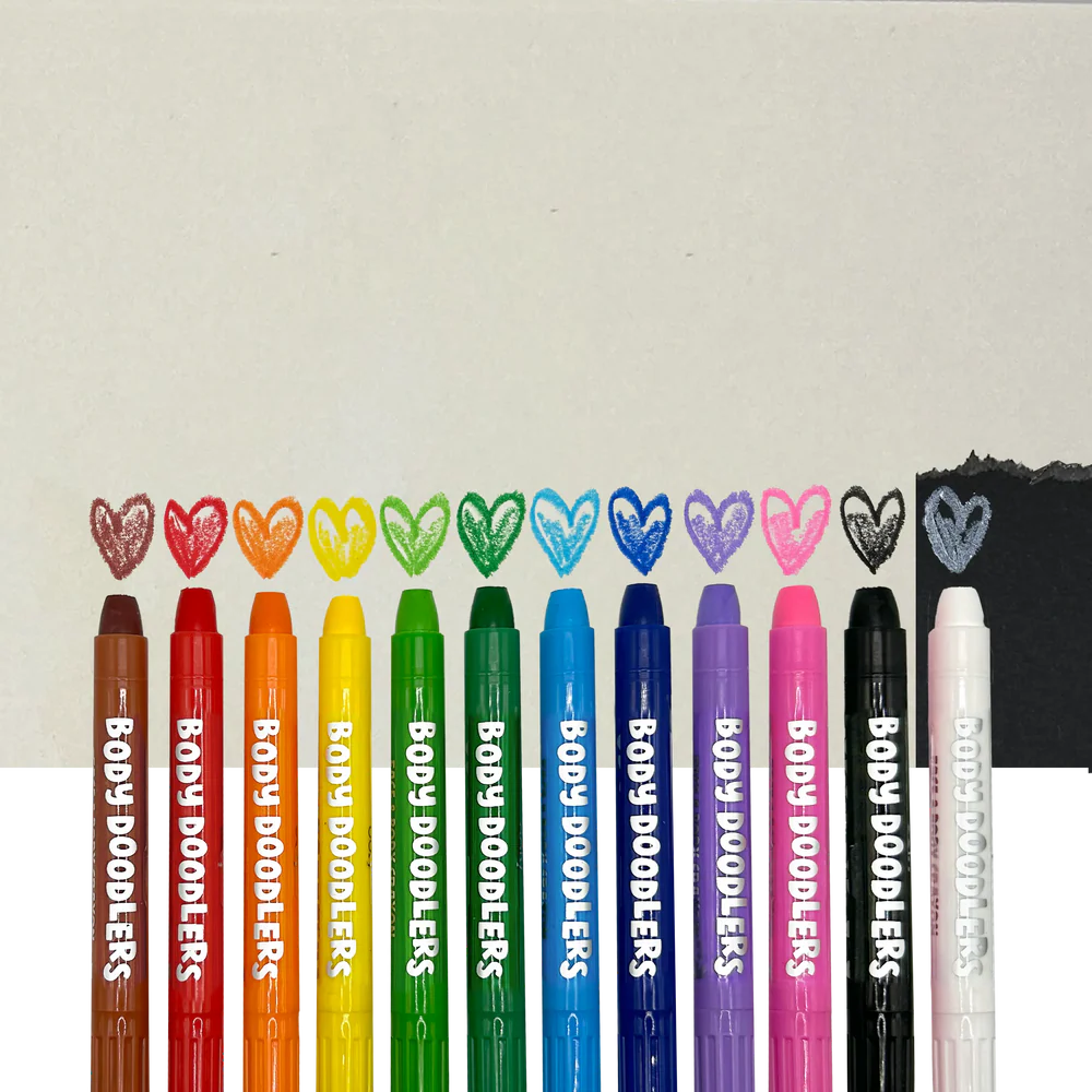 Body Doodlers: Face & Body Crayons (Set of 12)