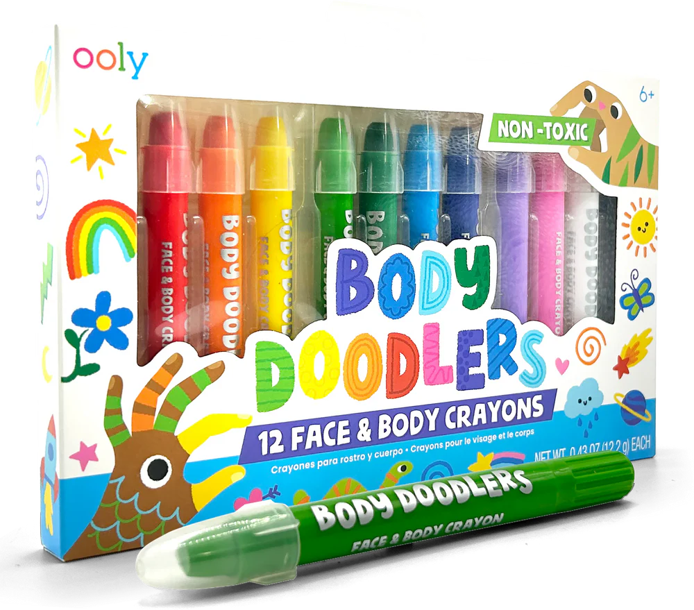 Body Doodlers: Face & Body Crayons (Set of 12)
