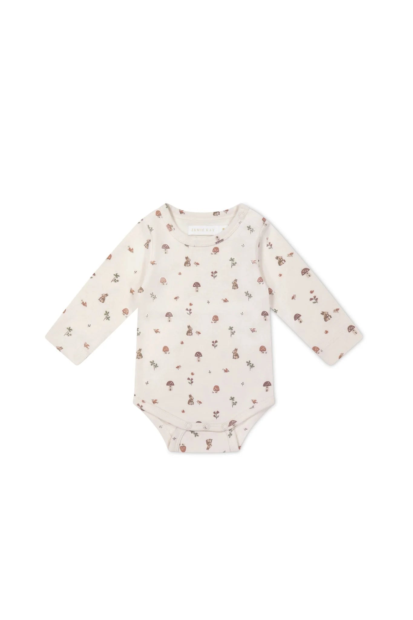 Organic Cotton Long Sleeve Bodysuit - Foraging Friends