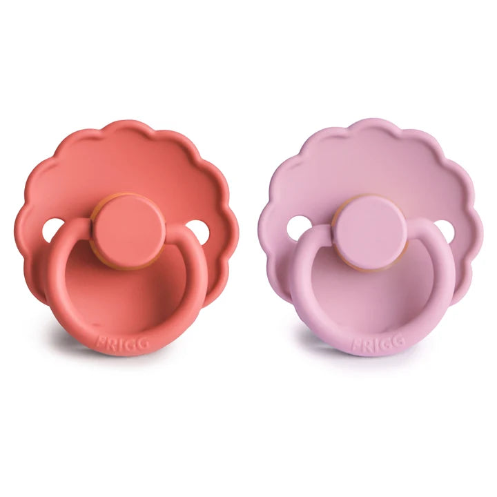 FRIGG Daisy Natural Rubber Pacifier 2-Pack - Poppy/Lupine