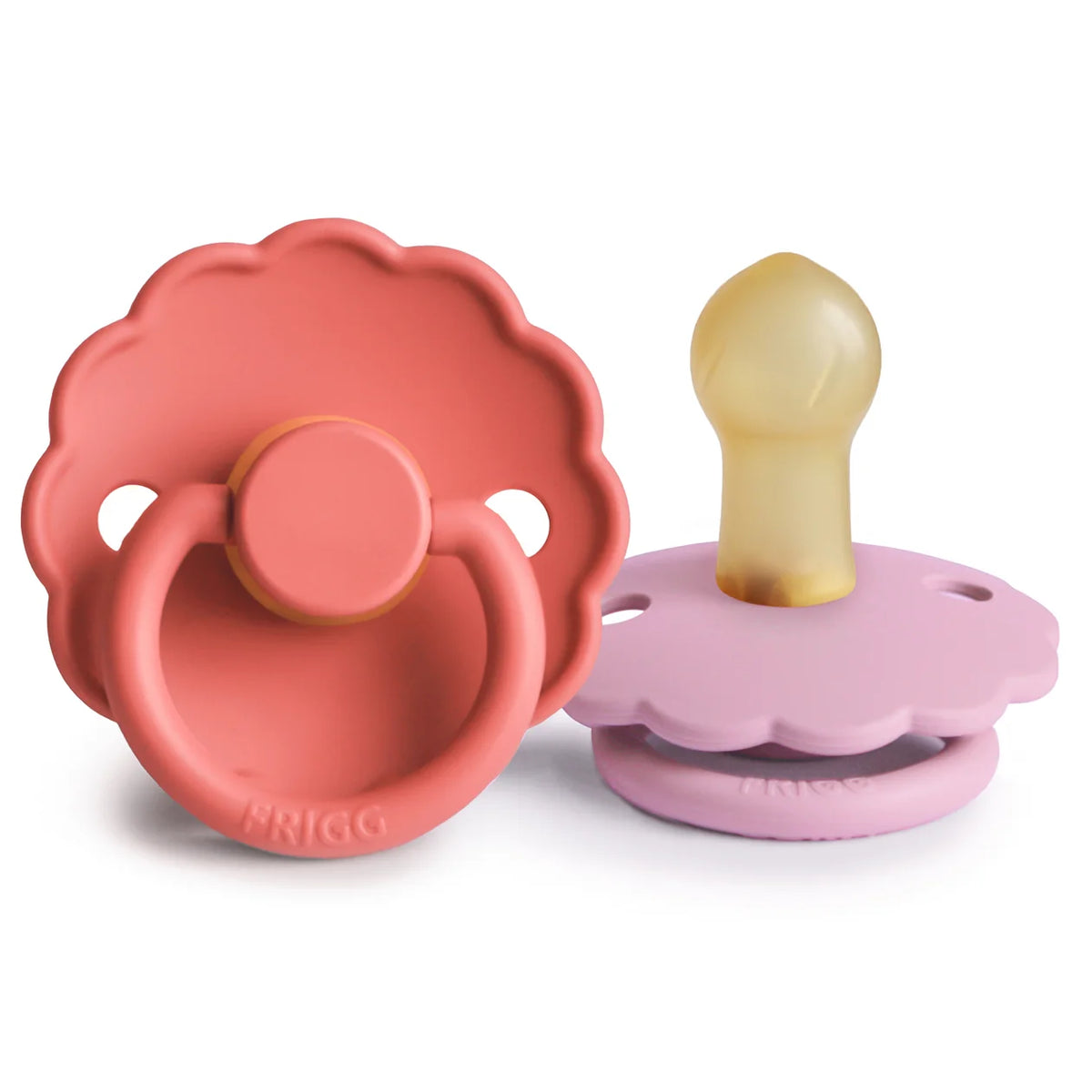 FRIGG Daisy Natural Rubber Pacifier 2-Pack - Poppy/Lupine