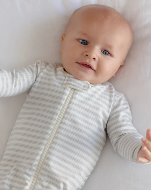 Zip Long Sleeve Sleeper Footie Cloud Stripe