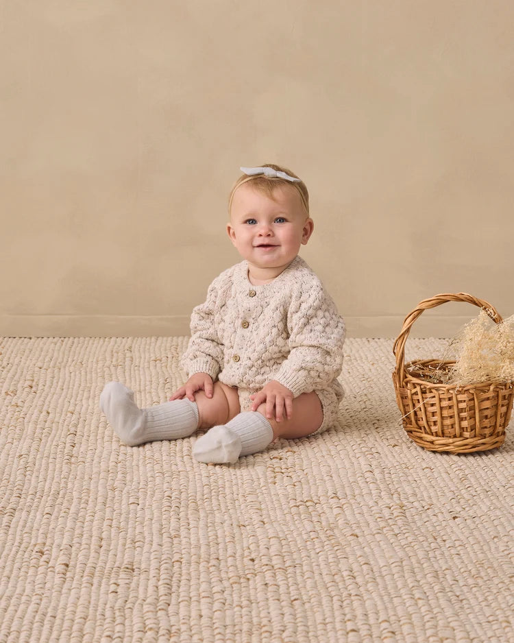 Bubble Knit Cardigan Natural Confetti