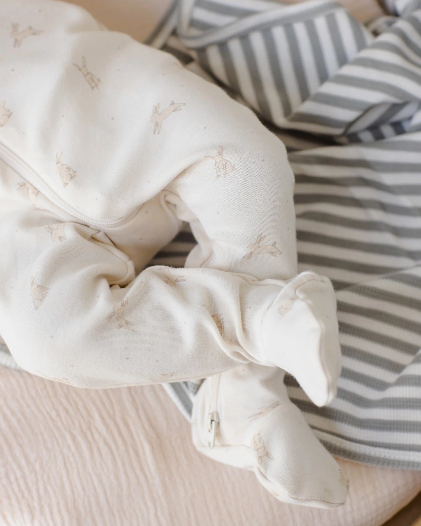 Zip Long Sleeve Sleeper Footie (Bunnies)