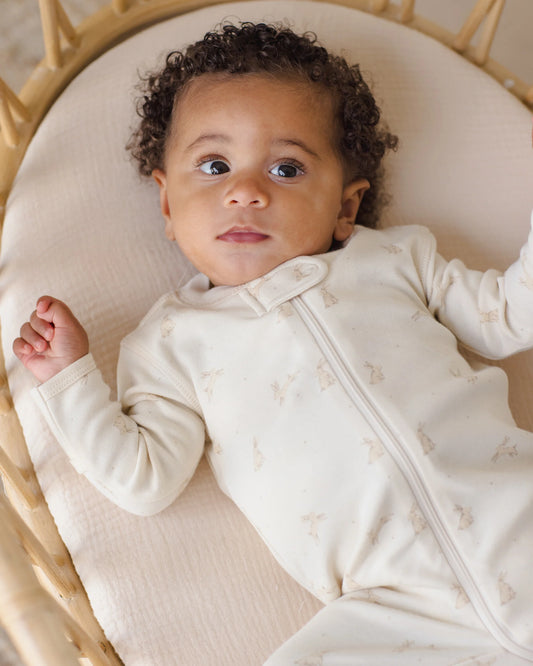 Zip Long Sleeve Sleeper Footie (Bunnies)