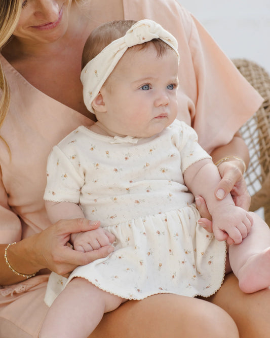 Pointelle Skirted Bodysuit (Petit Fleur)