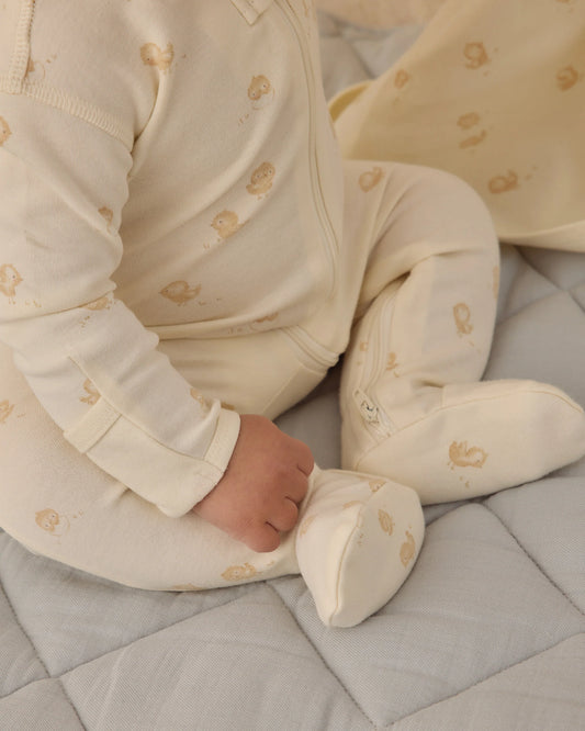 Zip Long SLeeve Sleeper Footie (Chicks)