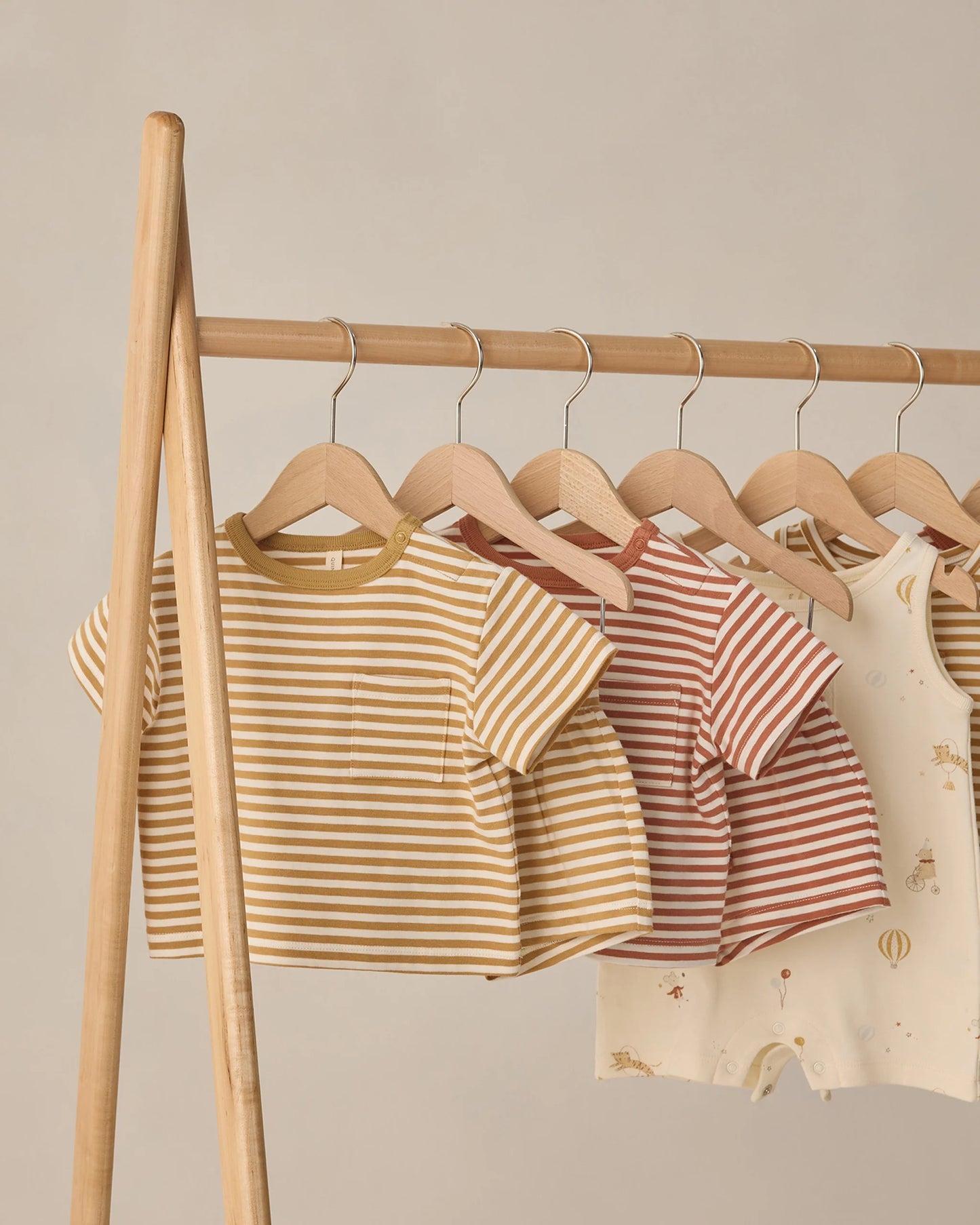 Boxy Pocket Tee + Short Set Honey Stripe