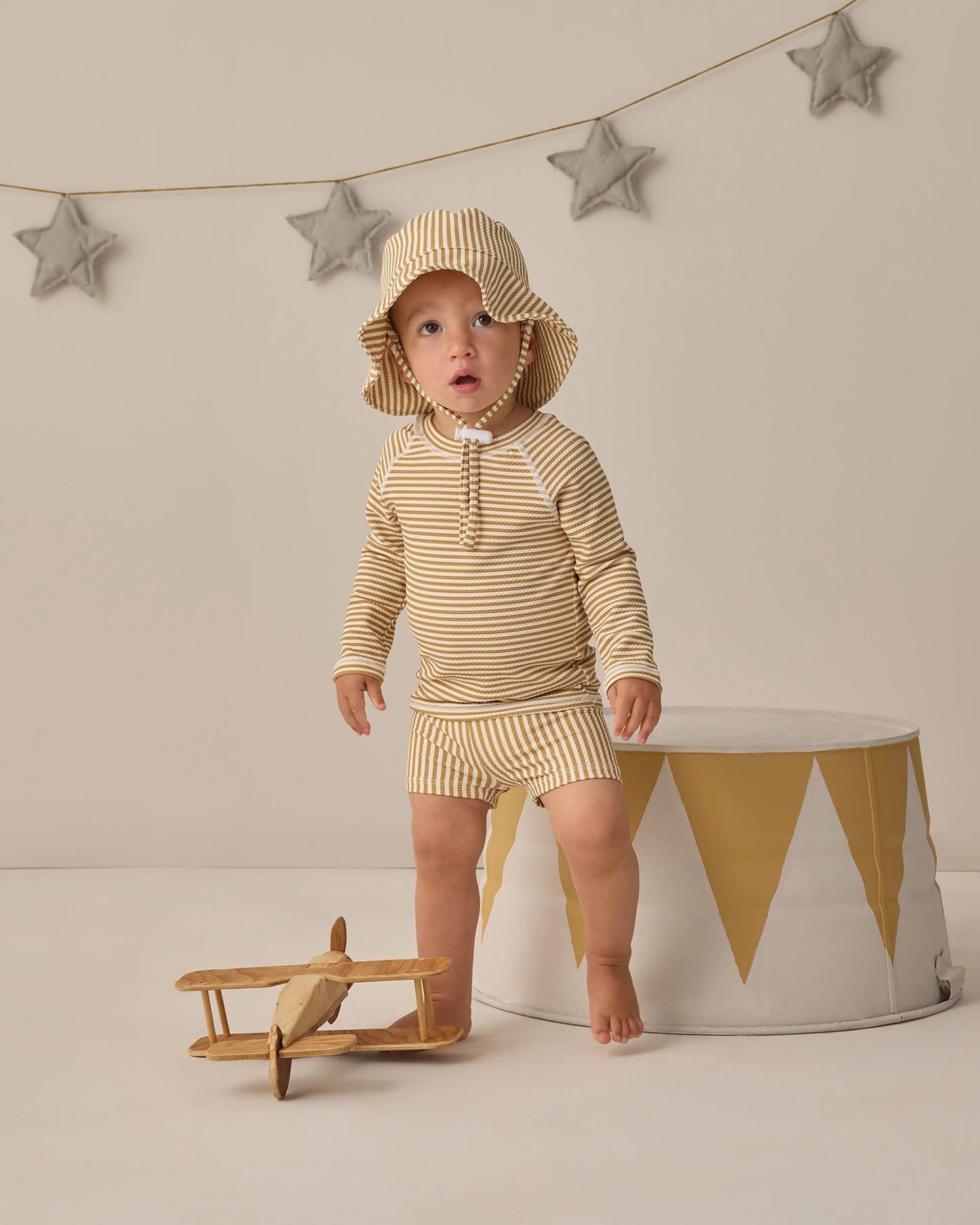 Finn Rashguard + Short Set Honey Stripe