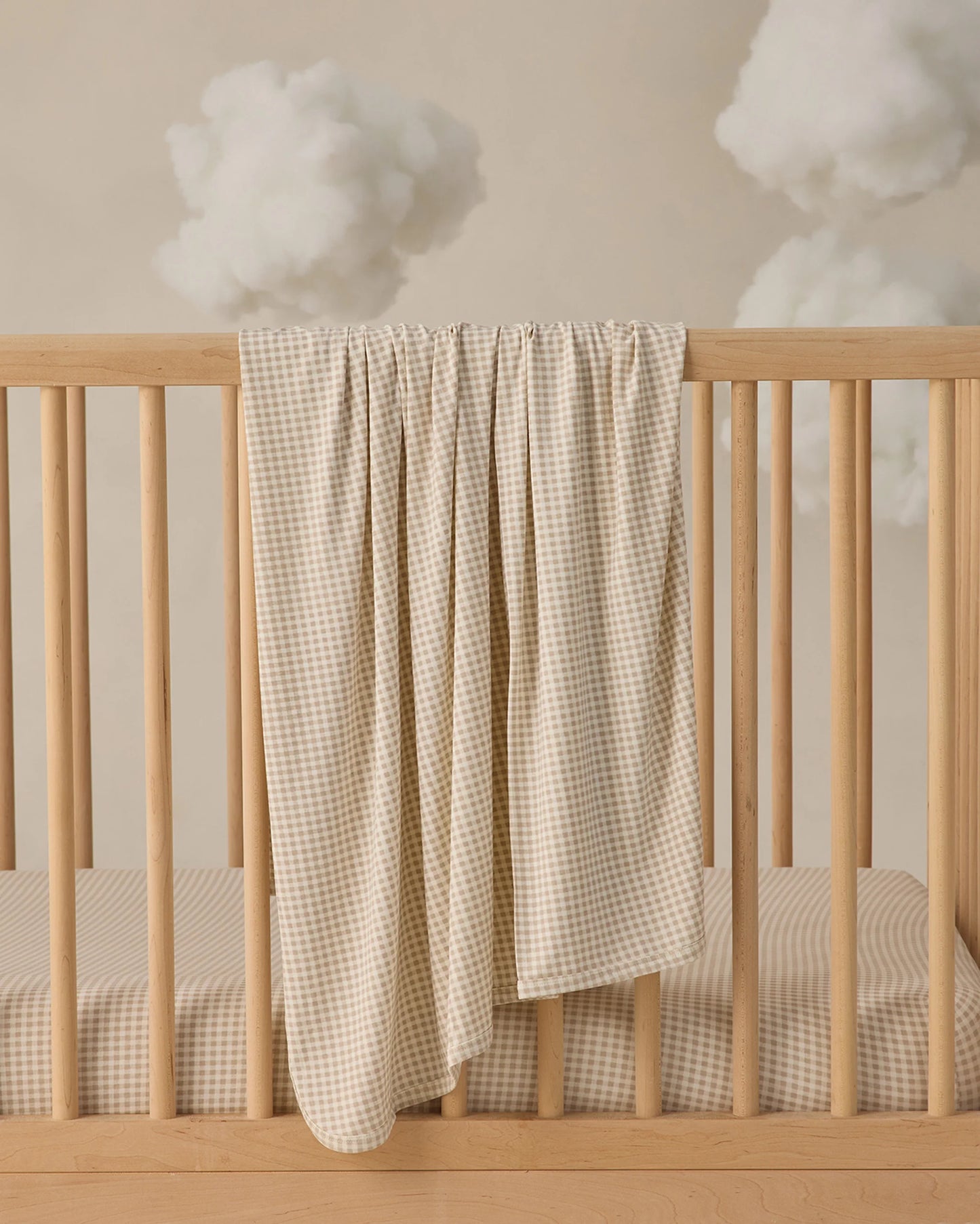 Bamboo Swaddle - Oat Gingham