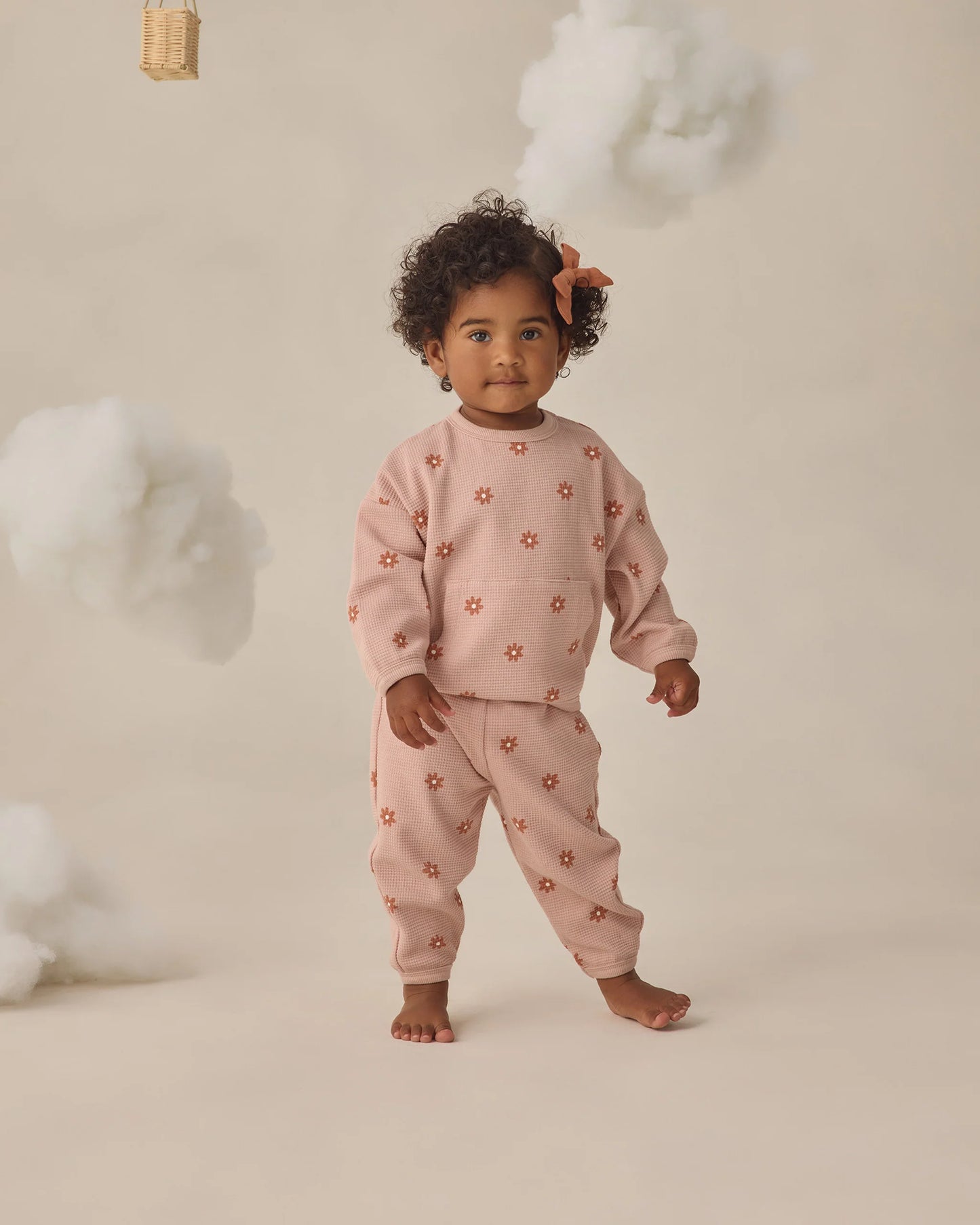 Waffle Sweater Set Pink Daisy